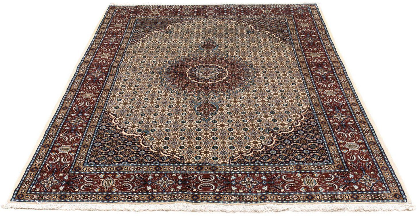 morgenland Wollen kleed Moud figuratief marone 228 x 165 cm Uniek exemplaar met certificaat