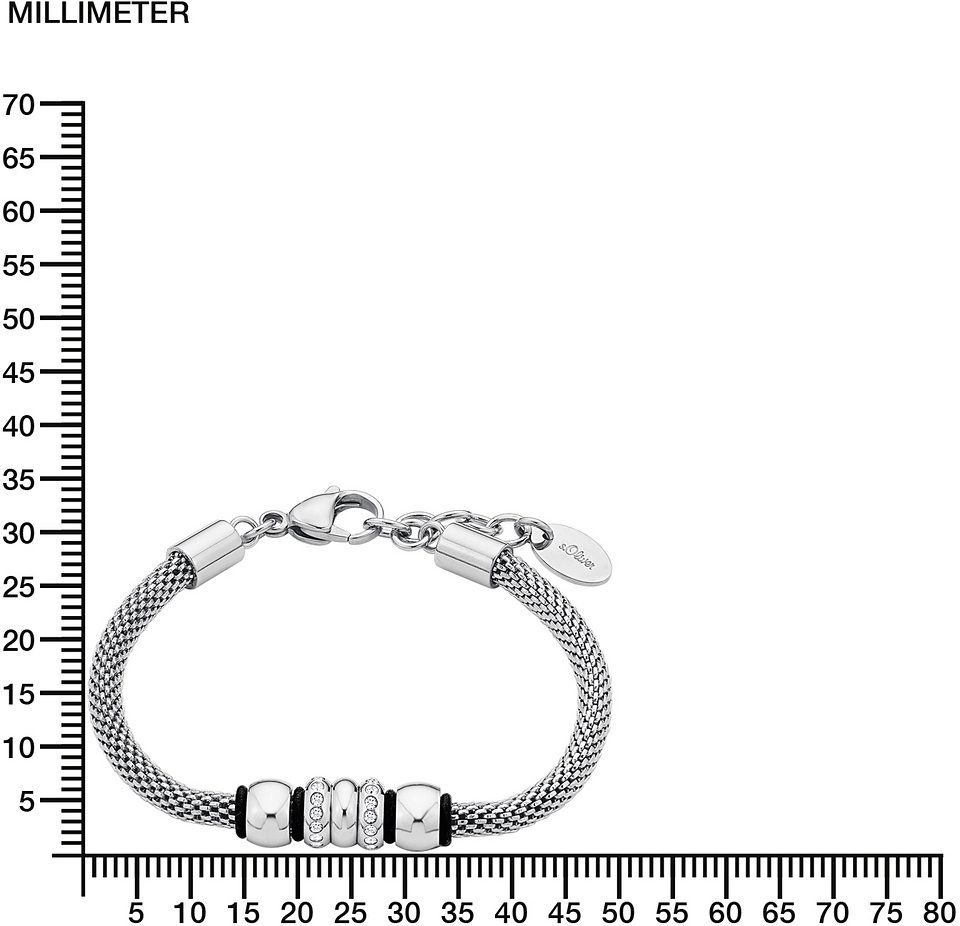 s.oliver armband 9240135 met kristal zilver