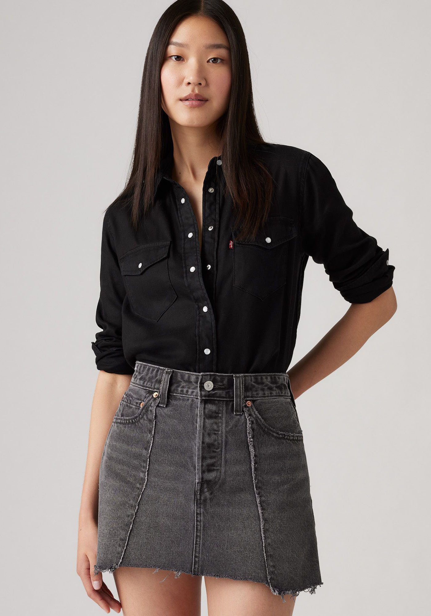 Levi's® Jeans blouse ESSENTIAL WESTERN met borstzakken met drukknopen