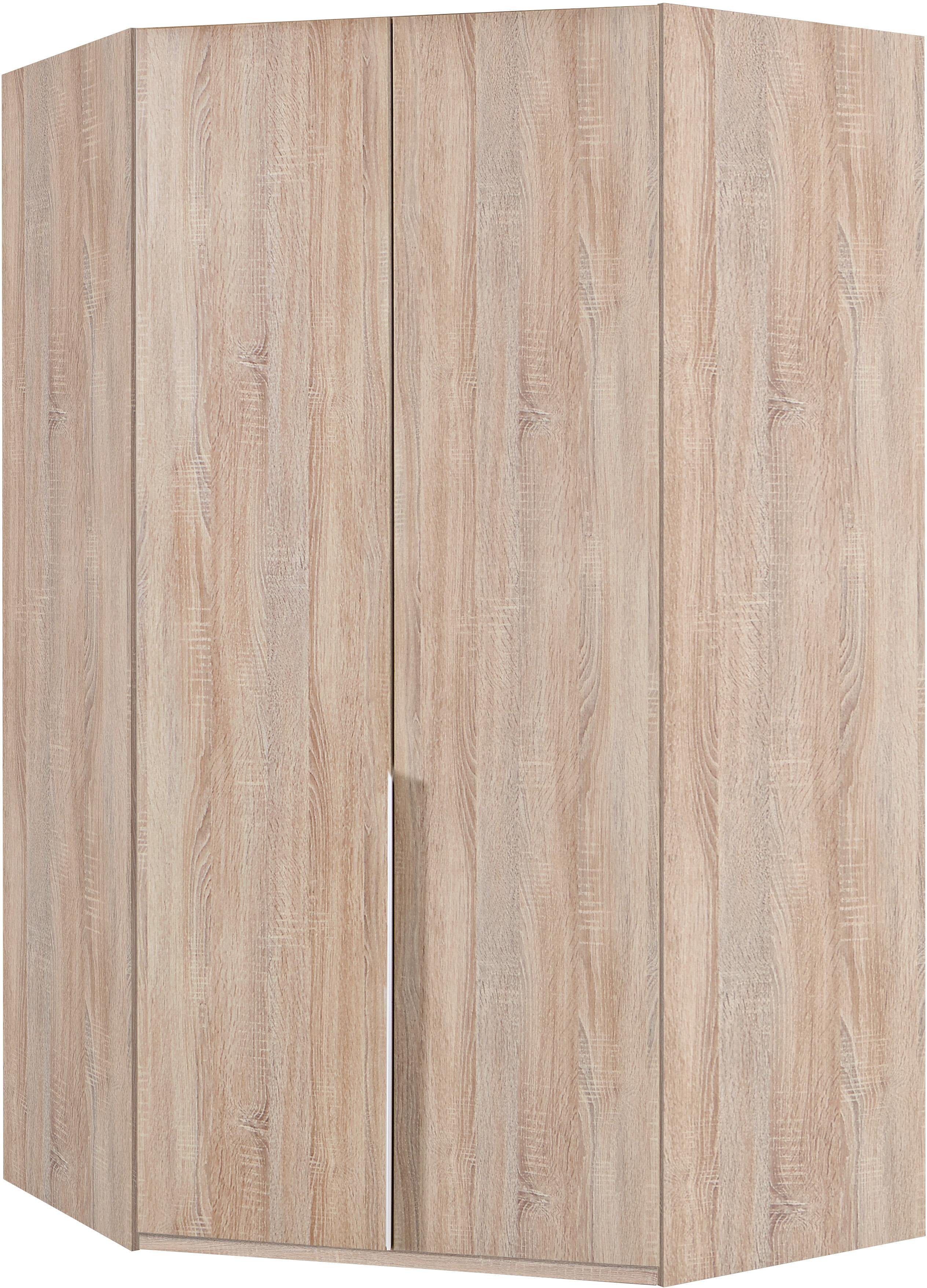 Wimex Hoekkledingkast New York 208 of 236 cm hoog hoekkasten maat 90 cm x 208 cm x 125 cm beige