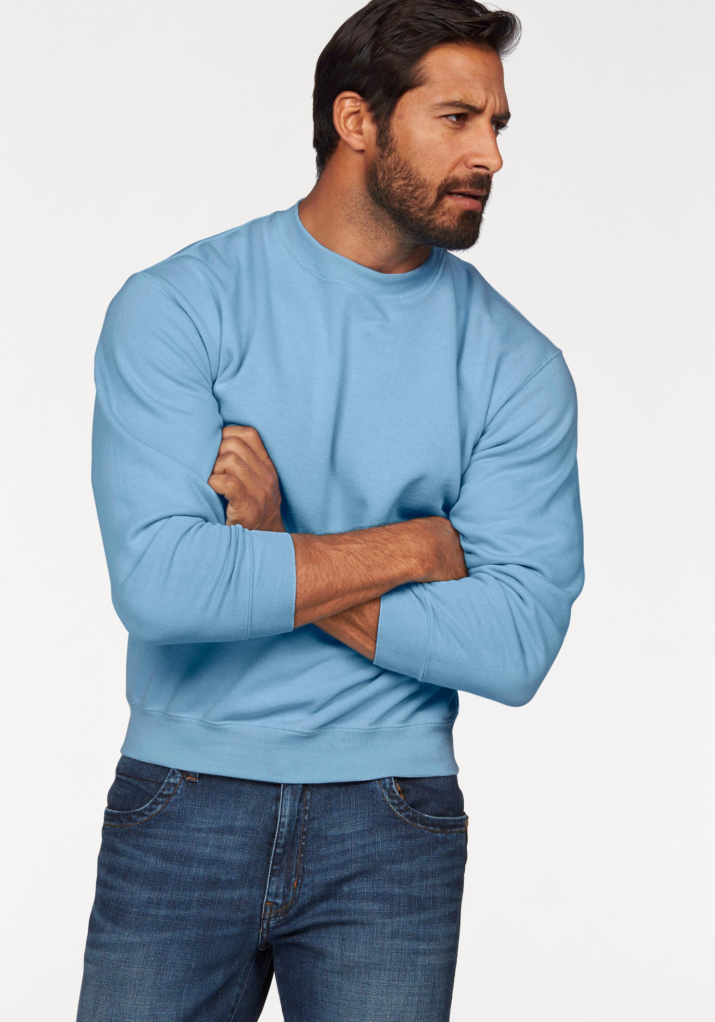 fruit of the loom sweatshirt in een unikleurig design blauw