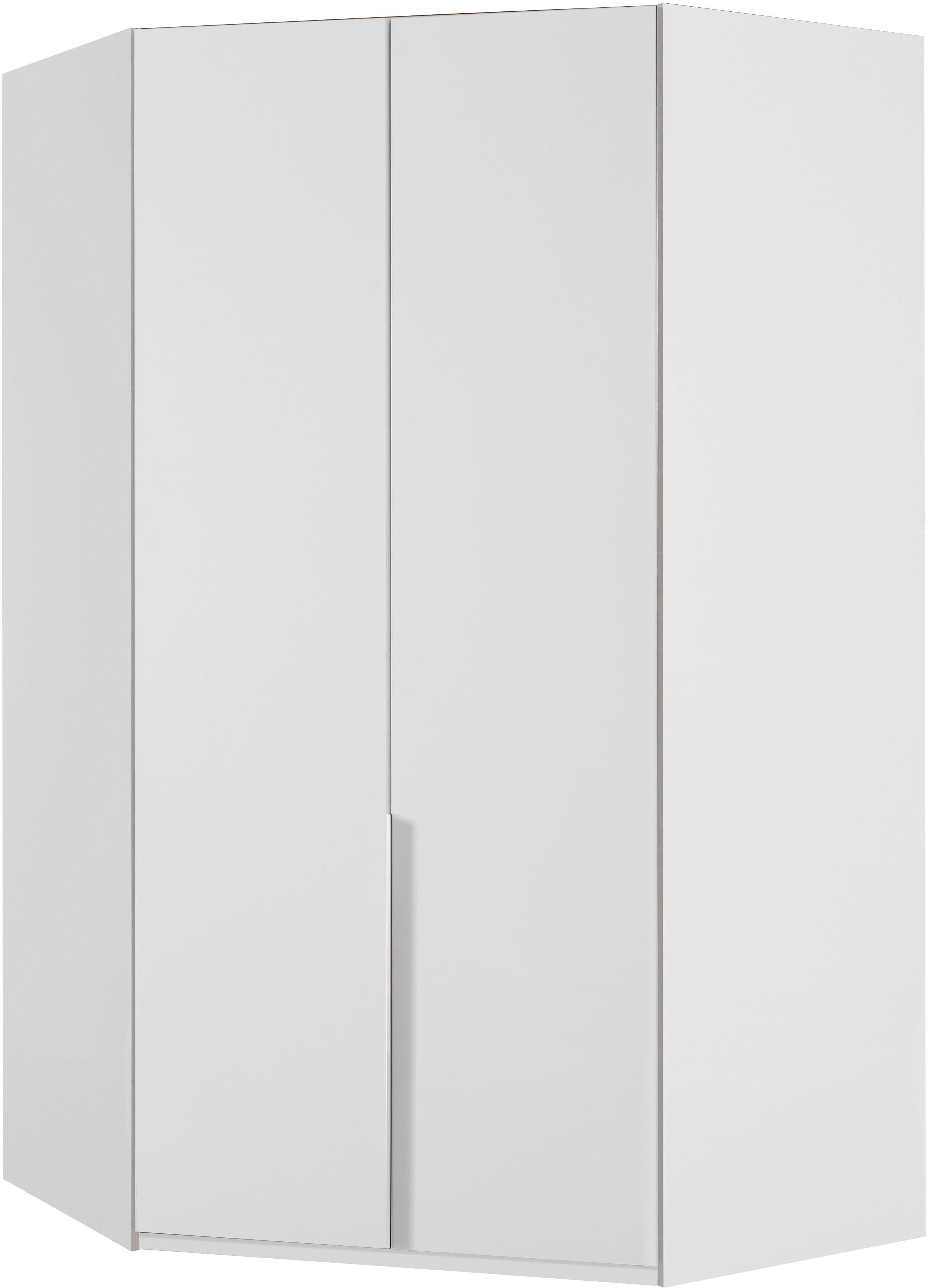 Wimex Hoekkledingkast New York 208 of 236 cm hoog hoekkasten maat 90 cm x 236 cm x 125 cm wit