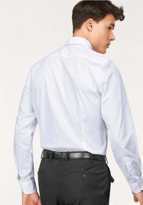 BRUNO BANANI Businessoverhemd met deelnaden achter BRUNO BANANI Businessoverhemd met deelnaden achter