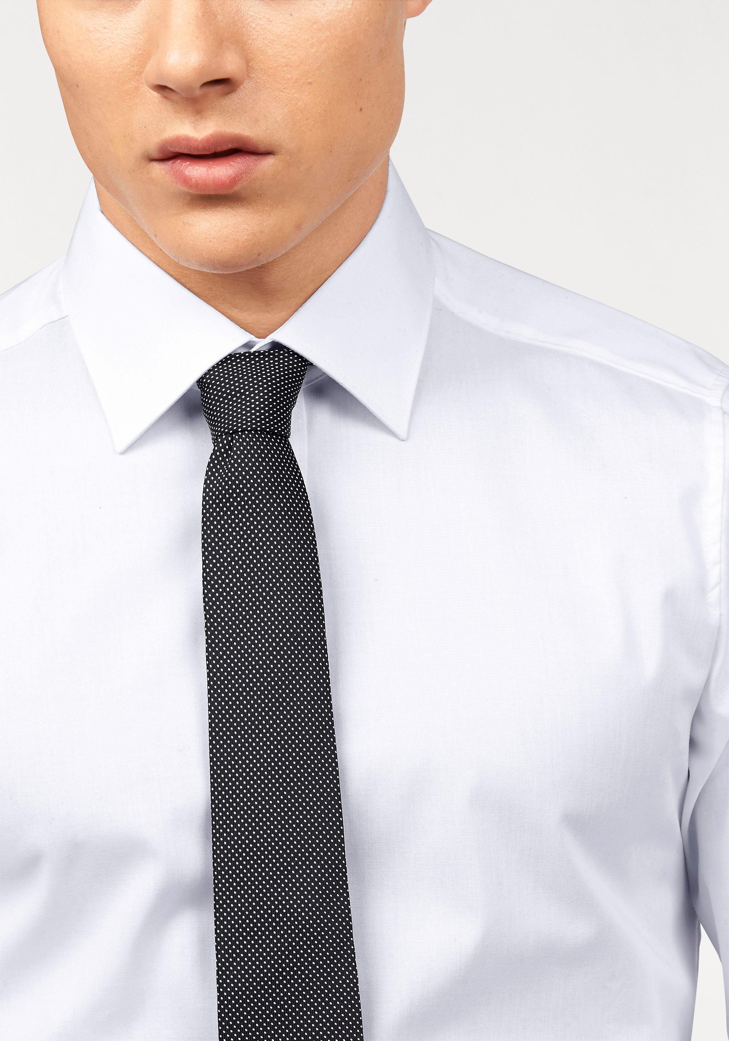 Bruno Banani Overhemd met lange mouwen Slim fit Vormvast door aandeel elastaan