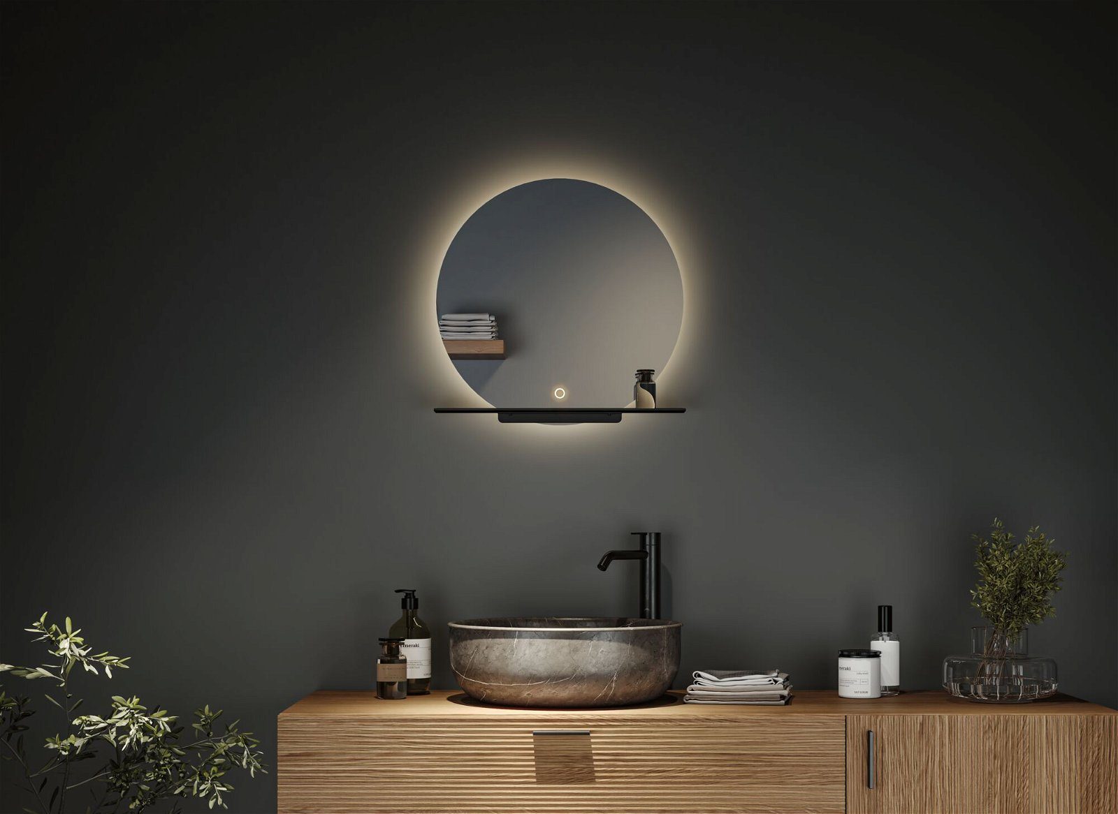 Paulmann Led-wandlamp Spiegel Miro rond IP44 11W 500mm 230V