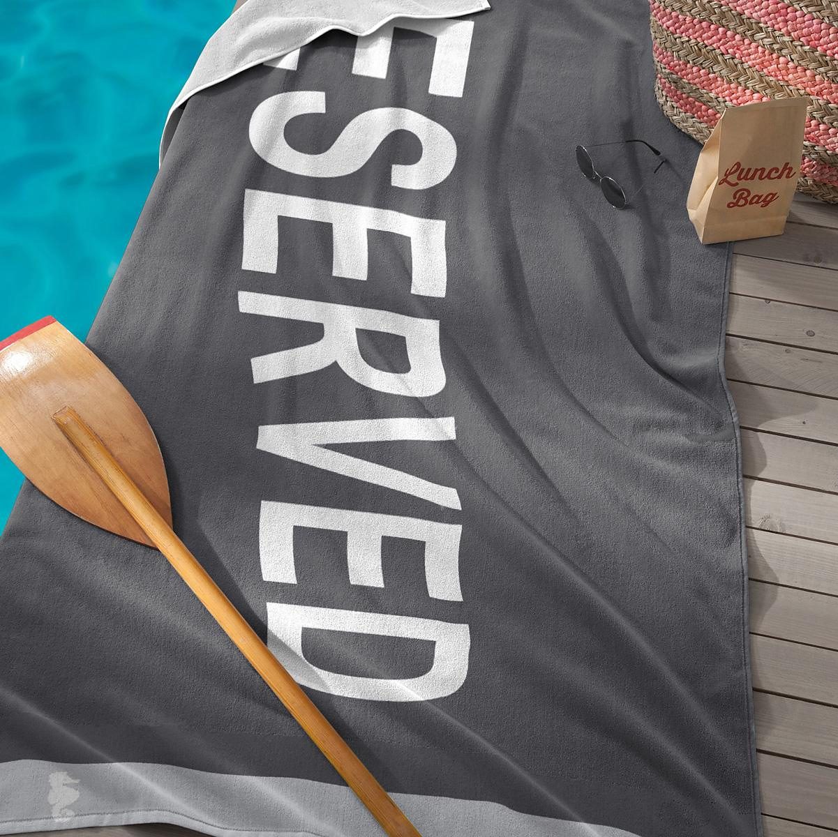 Seahorse Strandlaken Reserved met belettering (1 stuk)