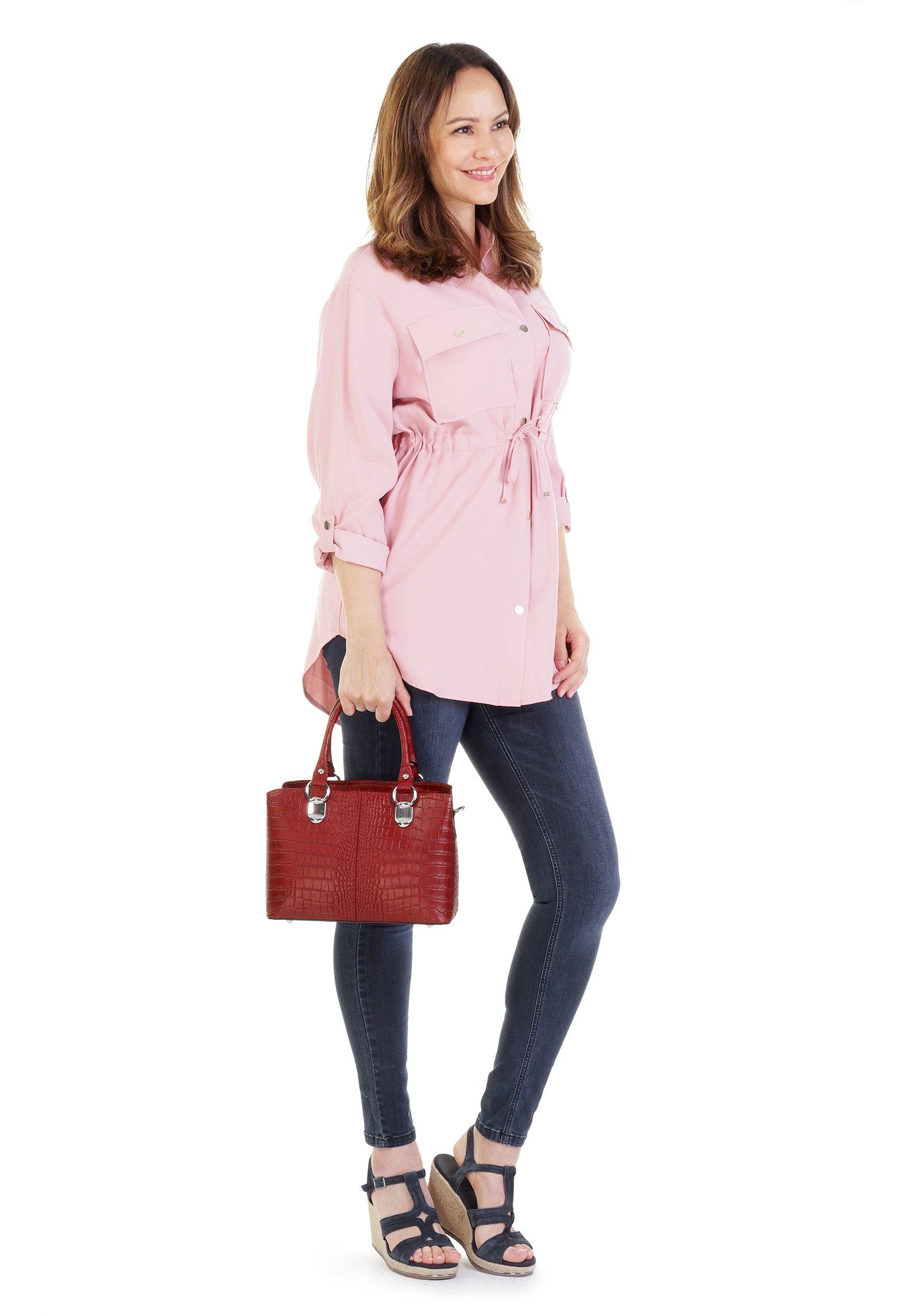 Cluty Schoudertas echt leer, made in italy