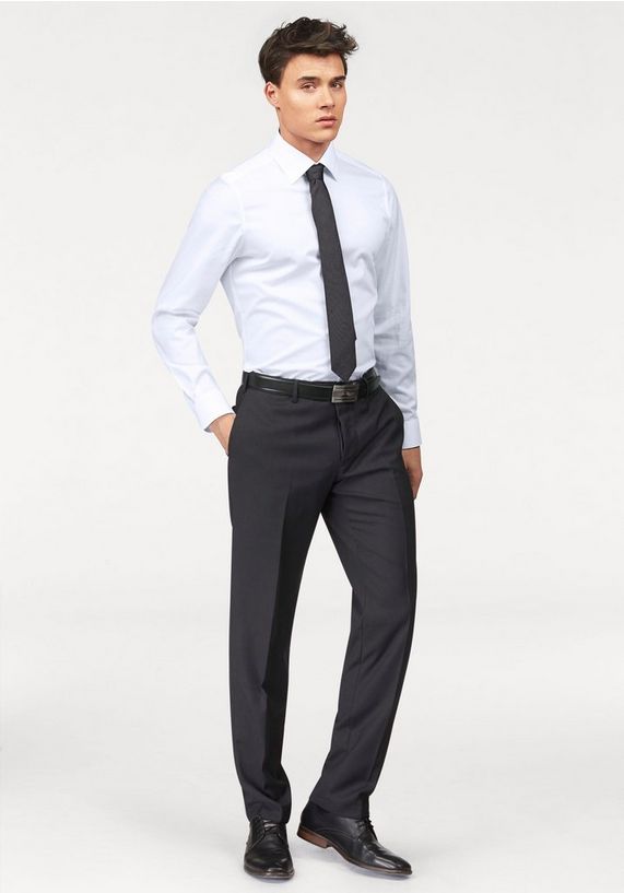 BRUNO BANANI Businessoverhemd met deelnaden achter BRUNO BANANI Businessoverhemd met deelnaden achter