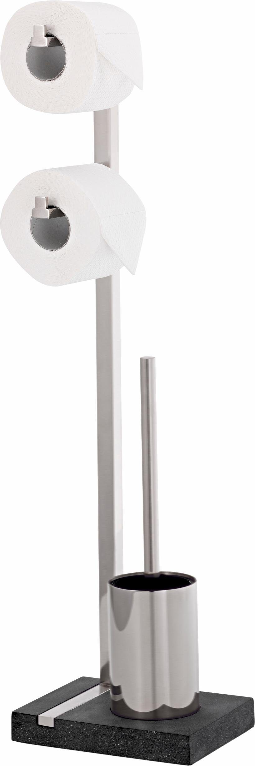 BLOMUS Toiletset MENOTO wc-accessoires maat L/B/H: 20/15/72,5 cm zilver