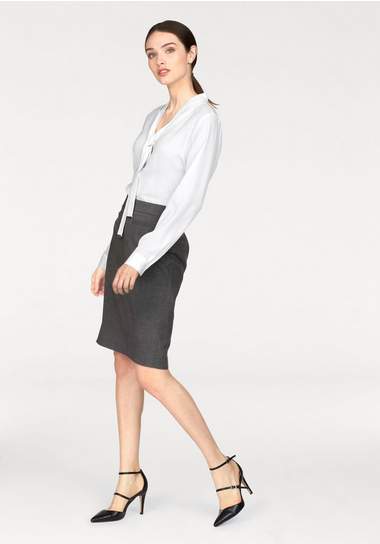 BRUNO BANANI Kokerrok met figuurnaden BRUNO BANANI Kokerrok met figuurnaden