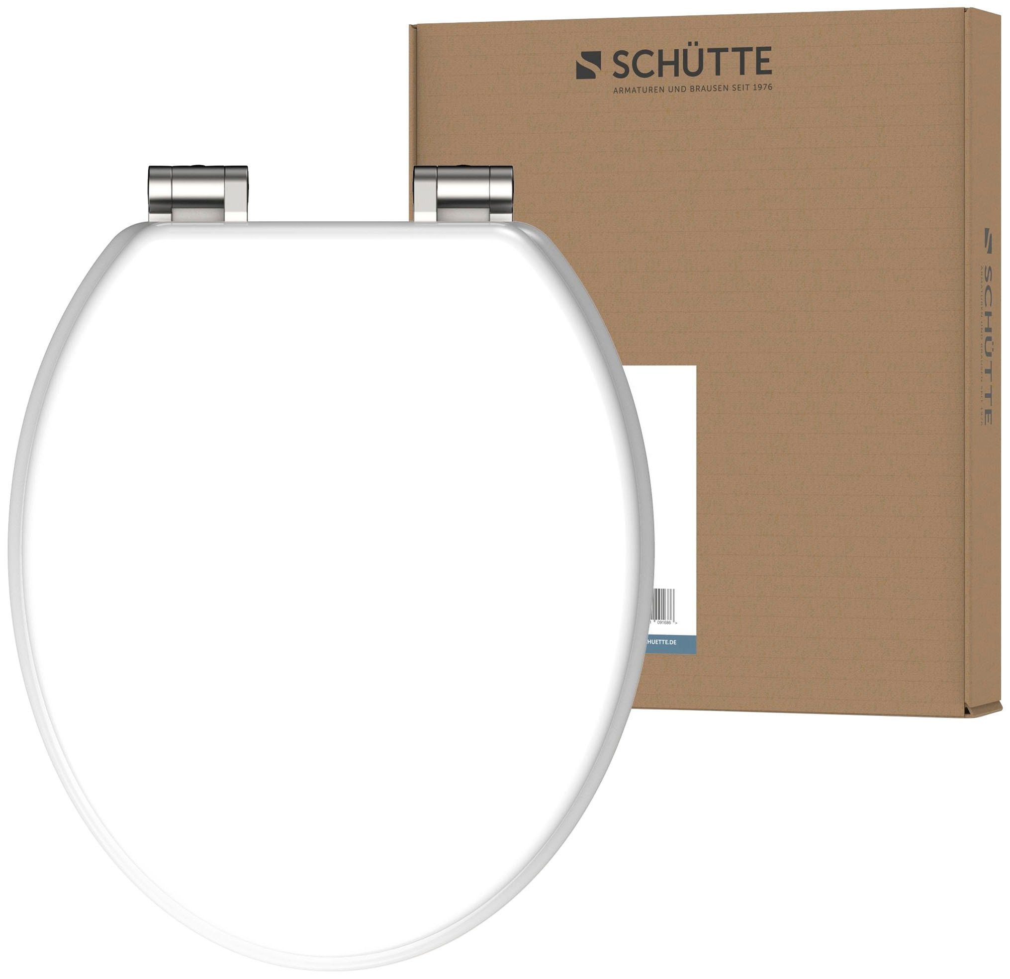 Schütte Toiletzitting White met softclosemechanisme en houten kern, max, belasting van de toiletbril 150 kg wc-brillen wit