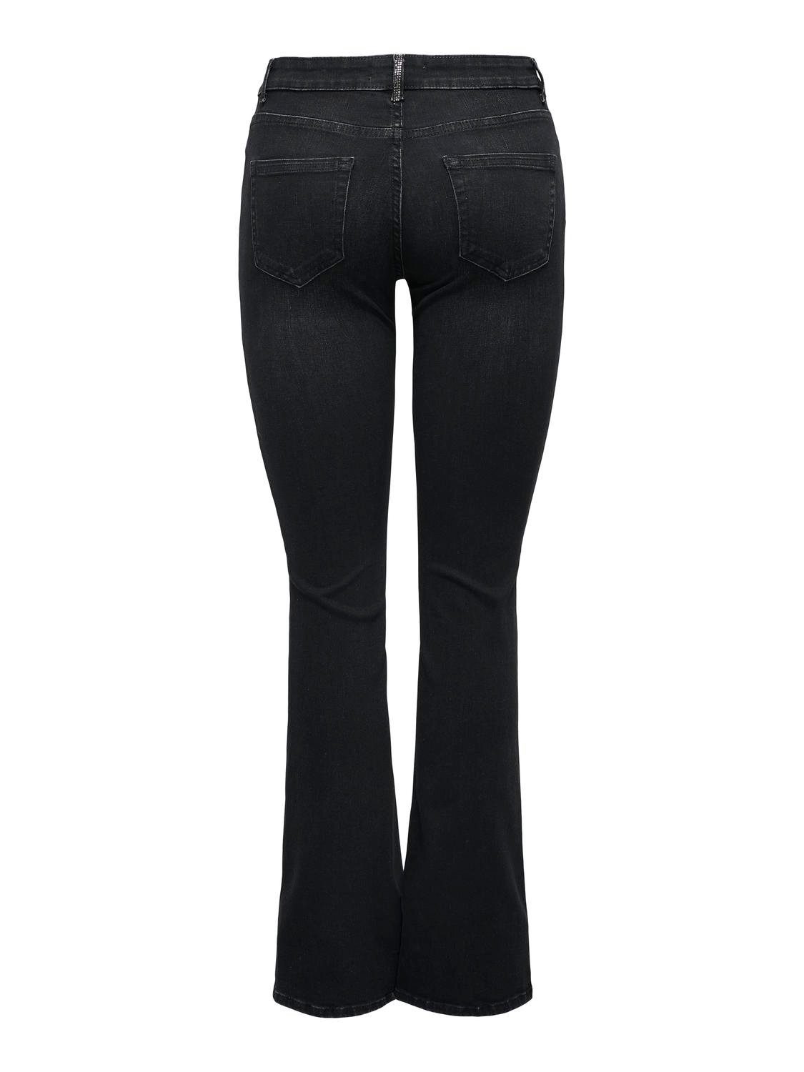 Only Bootcut jeans ONLBLUSH RHINESTONE MID FLARE DNM TAI