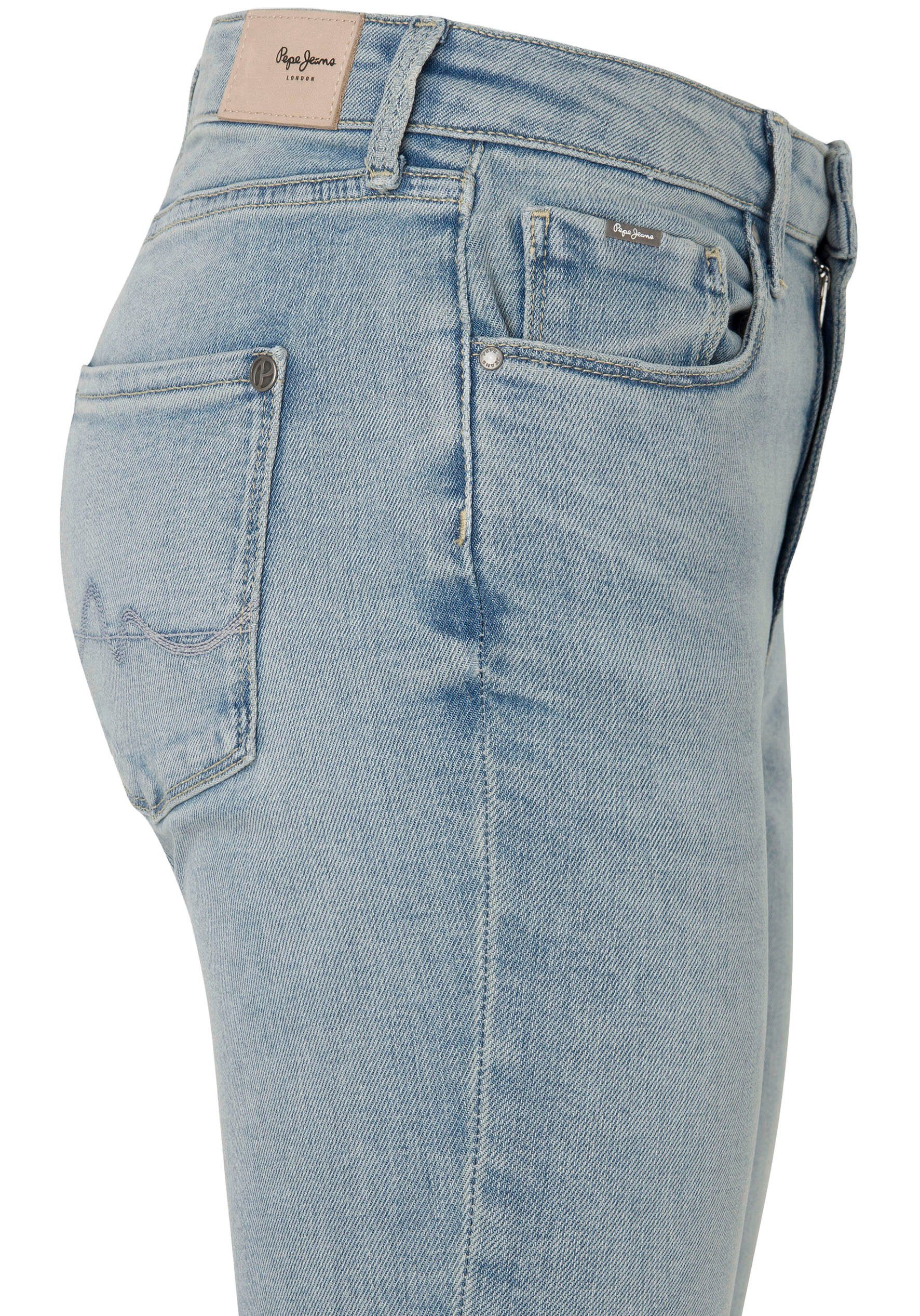 Pepe Jeans Skinny fit jeans in gebruikte look
