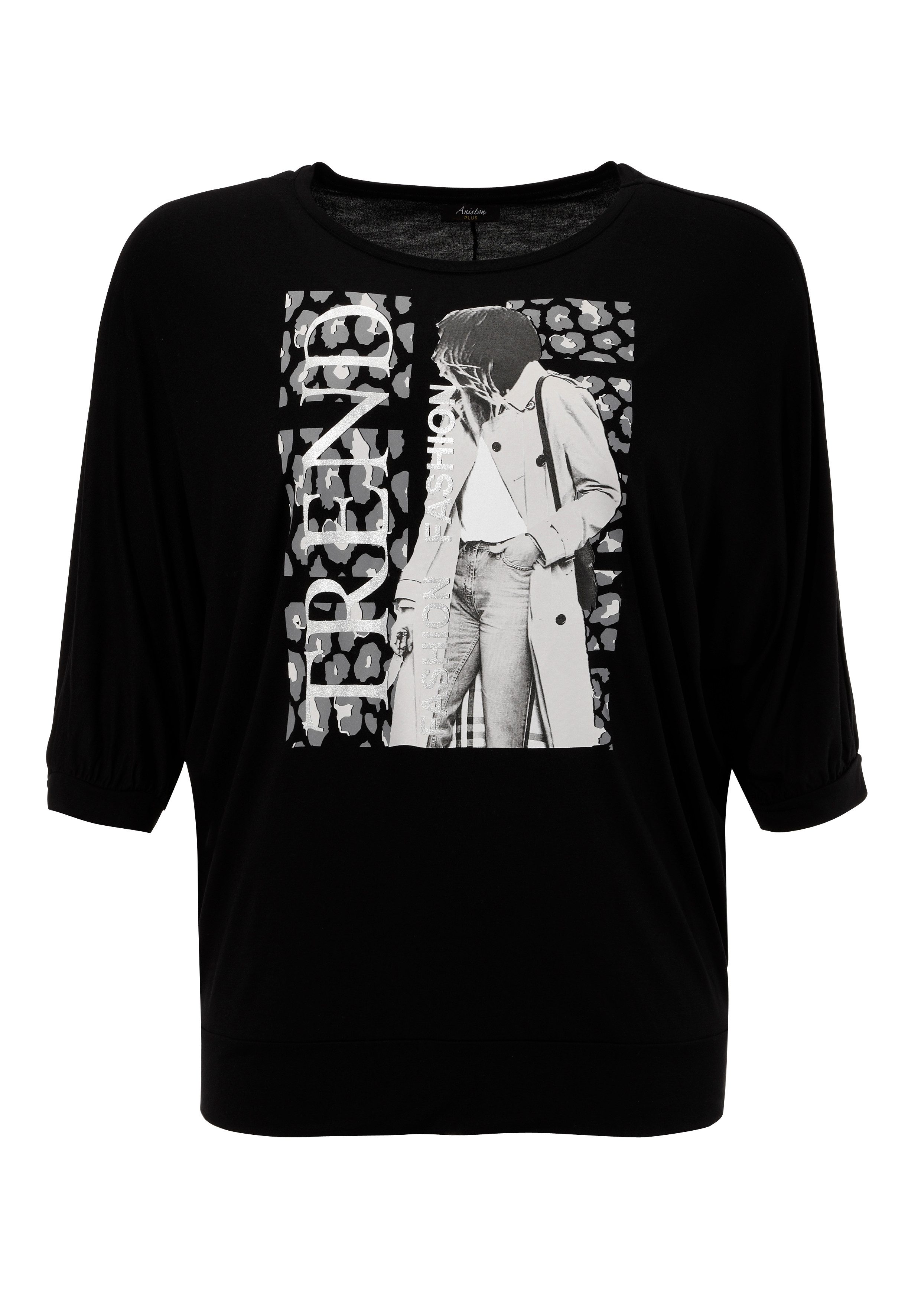 Aniston PLUS Shirt met 3/4 mouwen met trendy printmotief - nieuwe kollectie