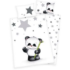 baby best baby-overtrekset jana panda met panda (2-delig) wit