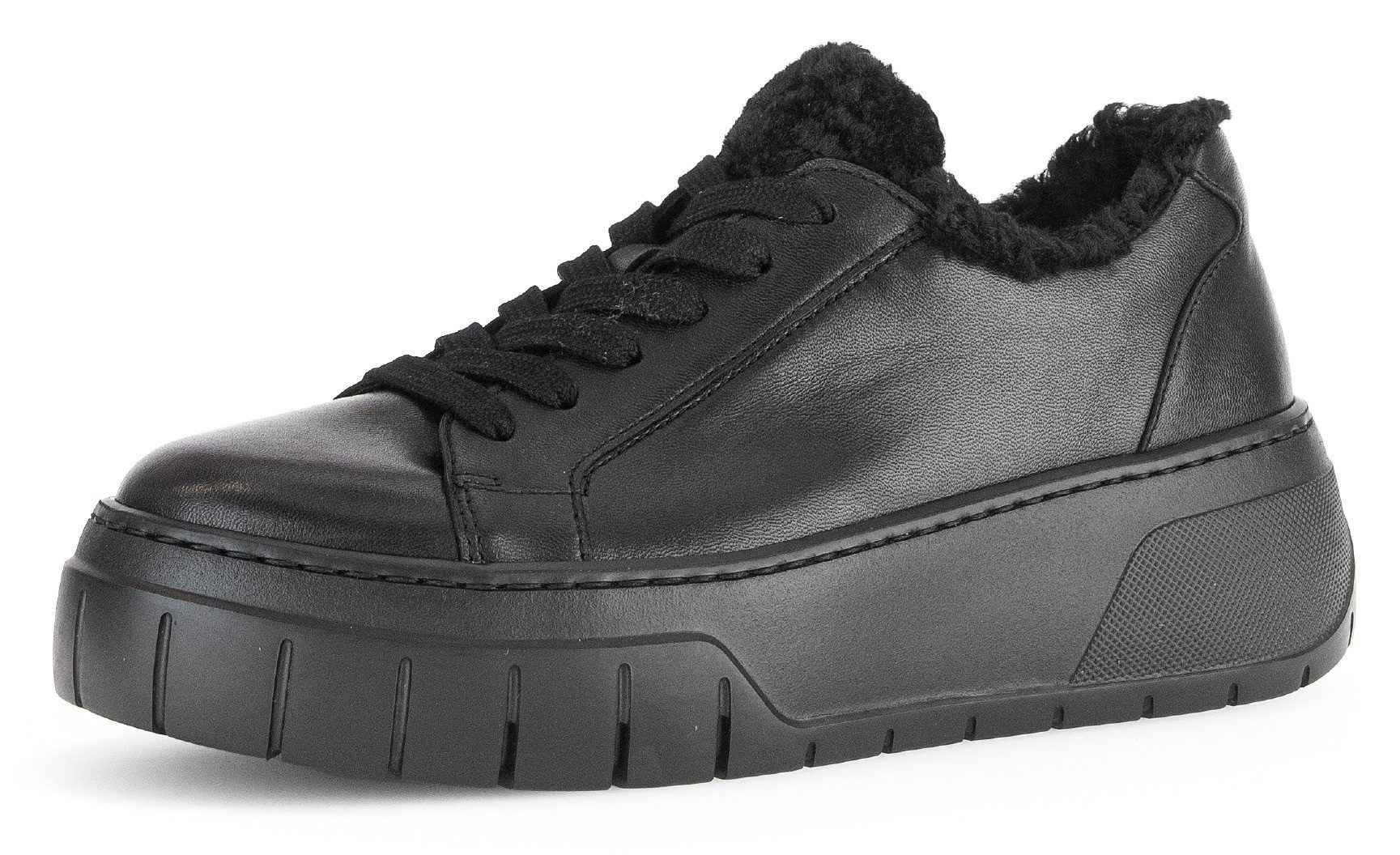 Gabor Plateausneakers plateau, vrijetijdsschoen, lage schoen, veterschoen met best fitting