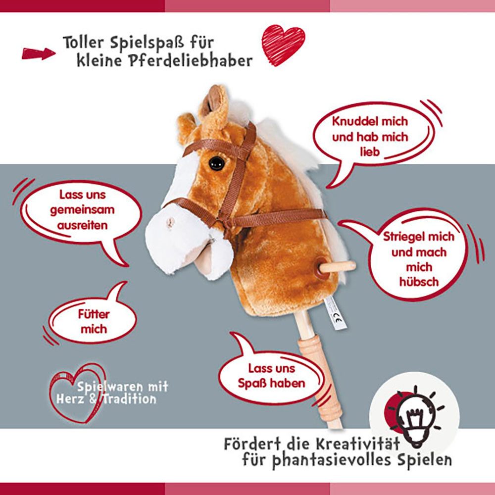 Knorrtoys® Stokpaardje Sugar met geluid