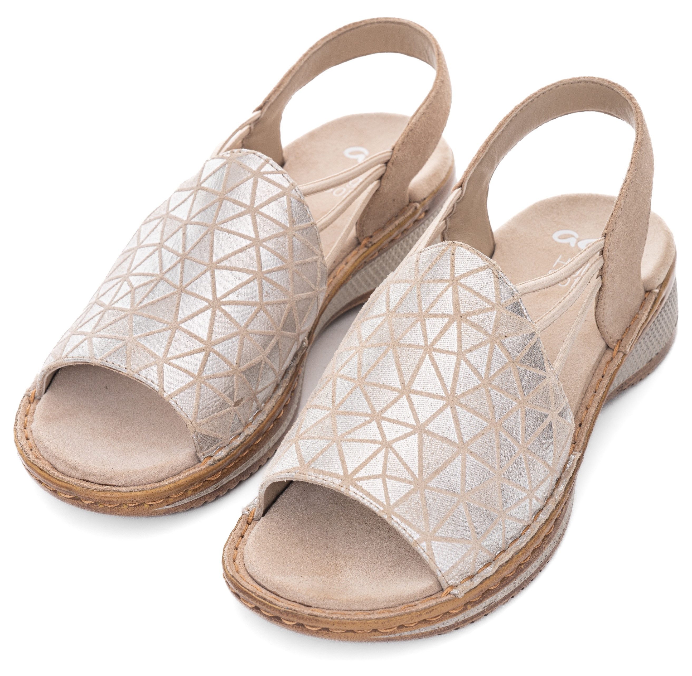 Ara Sandalen Hawaï , zomerschoen, sandaal, sleehak, met stretch-banden, g-breedte