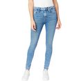 pepe jeans skinny jeans regent skinny pasvorm met hoge band van als zijde comfortabele stretch-denim blauw