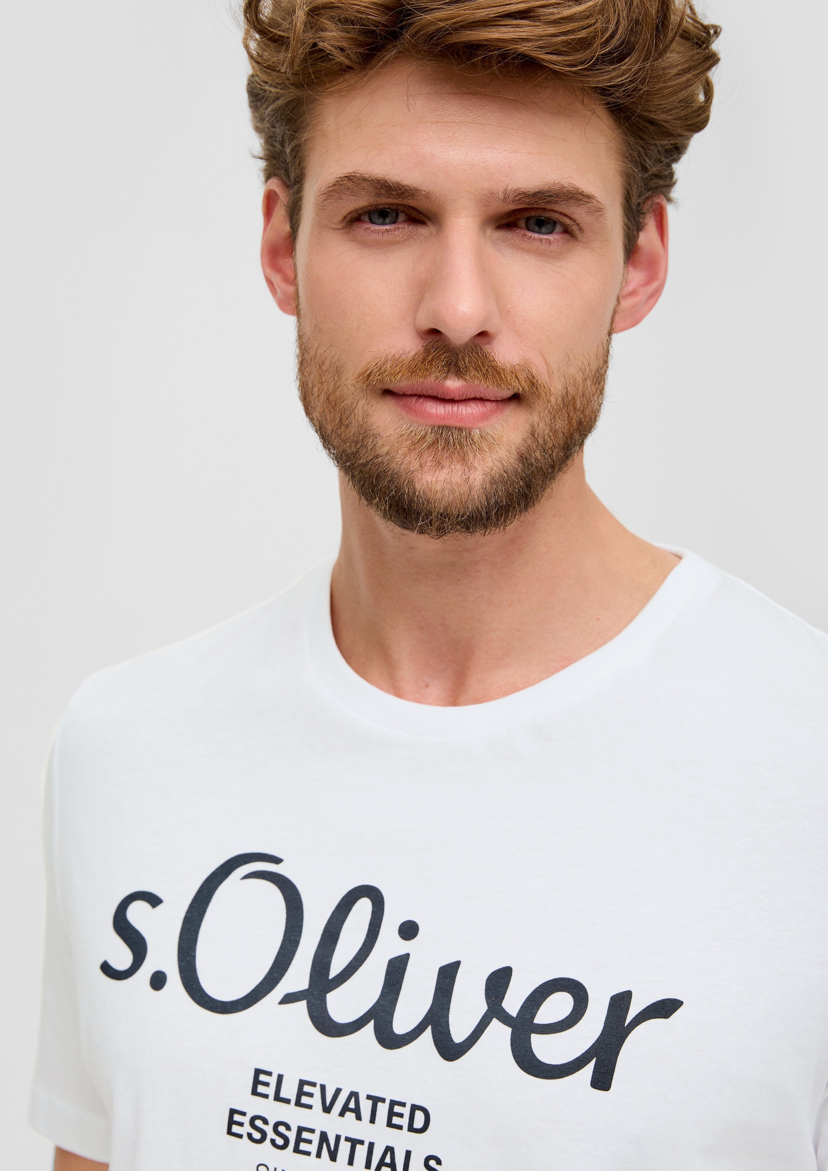s.Oliver T-shirt van ademende katoen