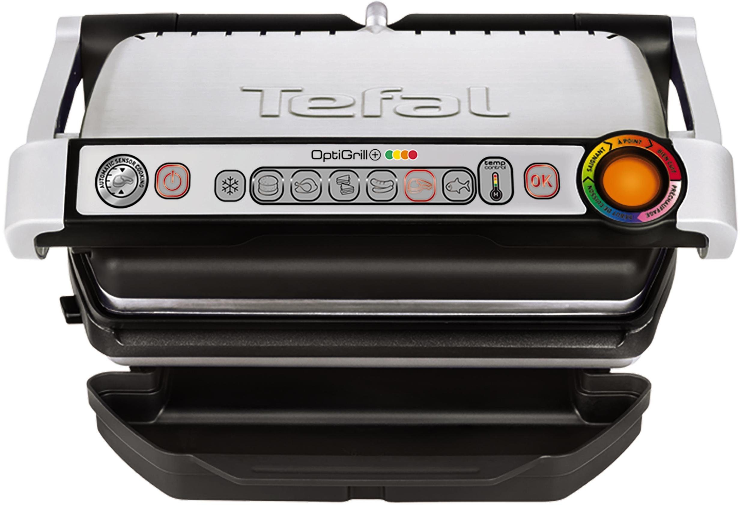Tefal contactgrill GC712D OptiGrill+ vier temperatuurstanden in