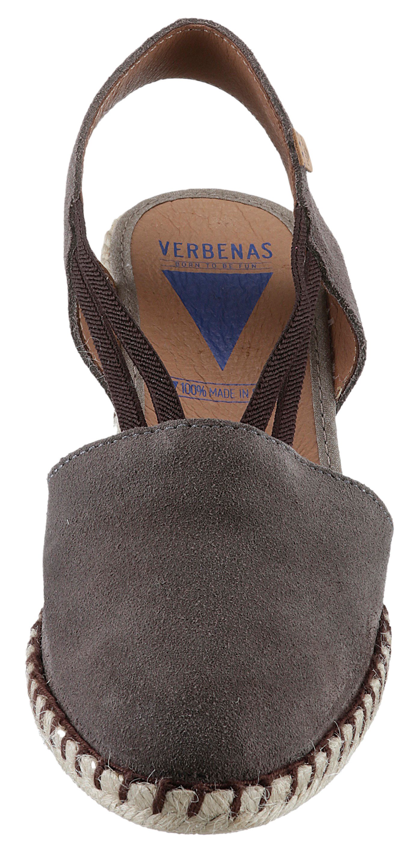 VERBENAS Sandaaltjes Maika Serraje zomerschoen, sandaal, sleehak, met jute bekleding