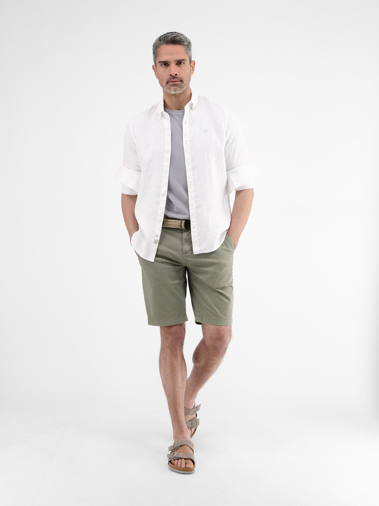 Lerros Bermuda LERROS chino bermuda met riem (set)