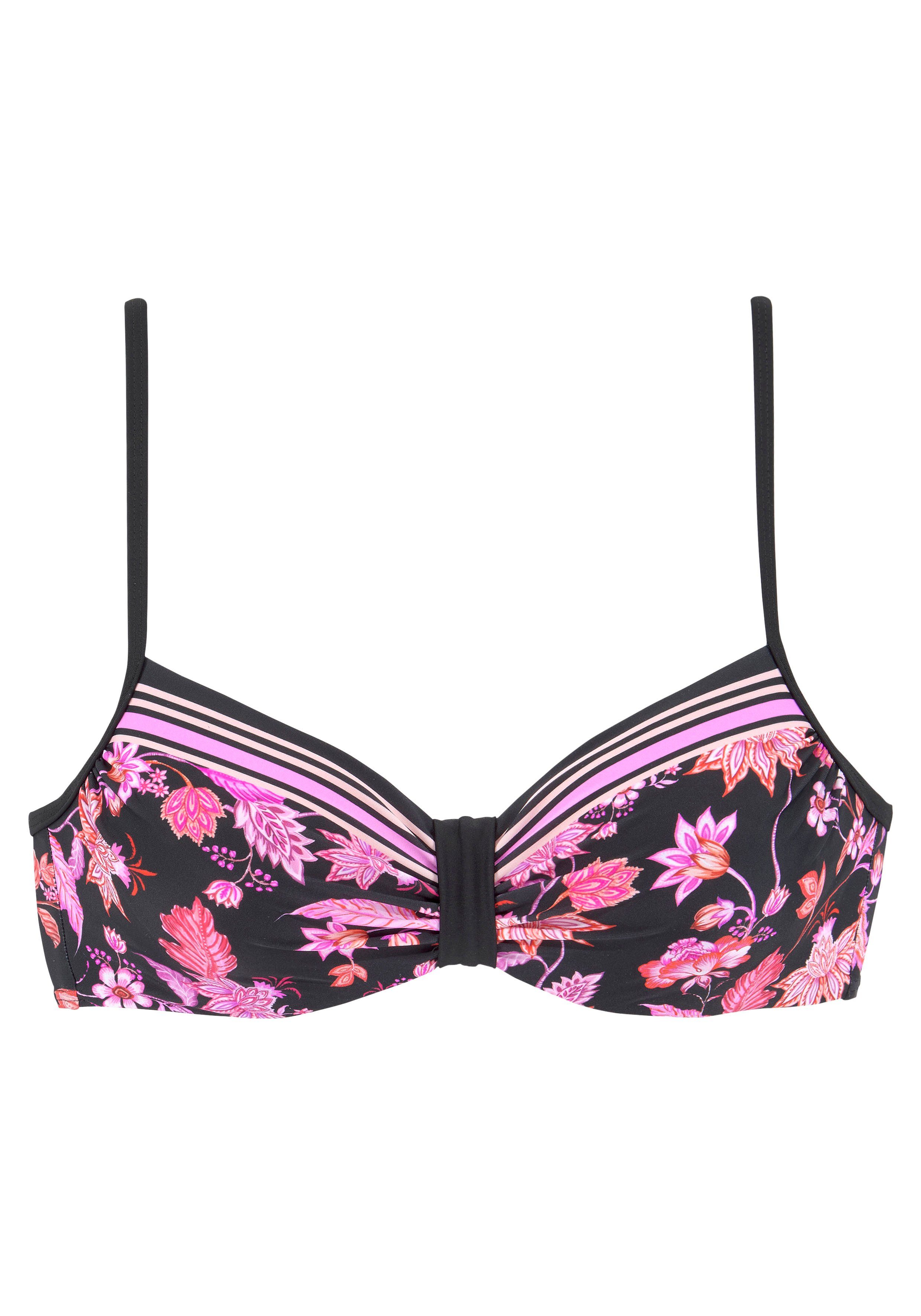 Lascana Bikinitop met beugels Bohemian met geplaatste strepen