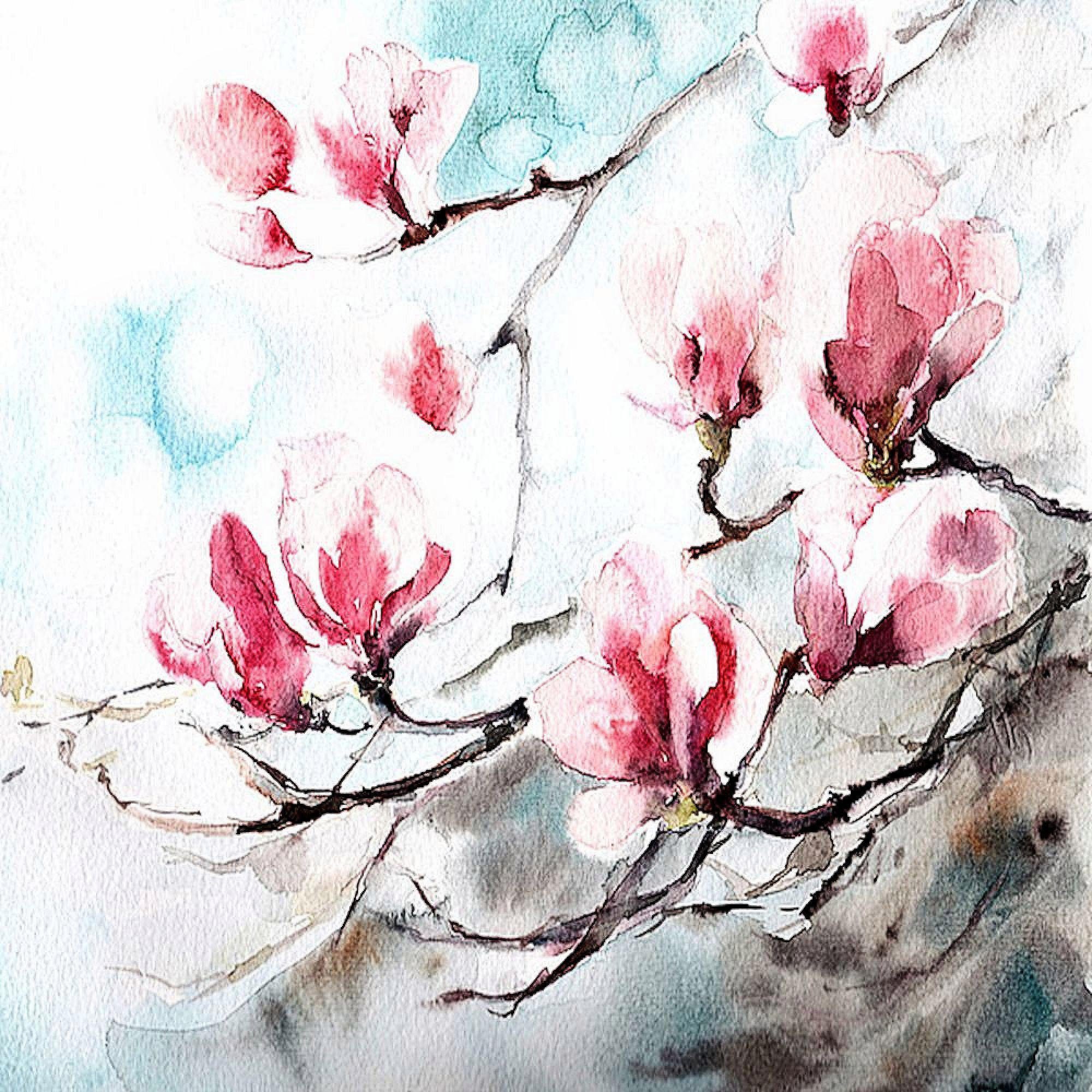Home affaire Decoratief paneel Cannotstop / magnolia, spring 70/70/2 cm