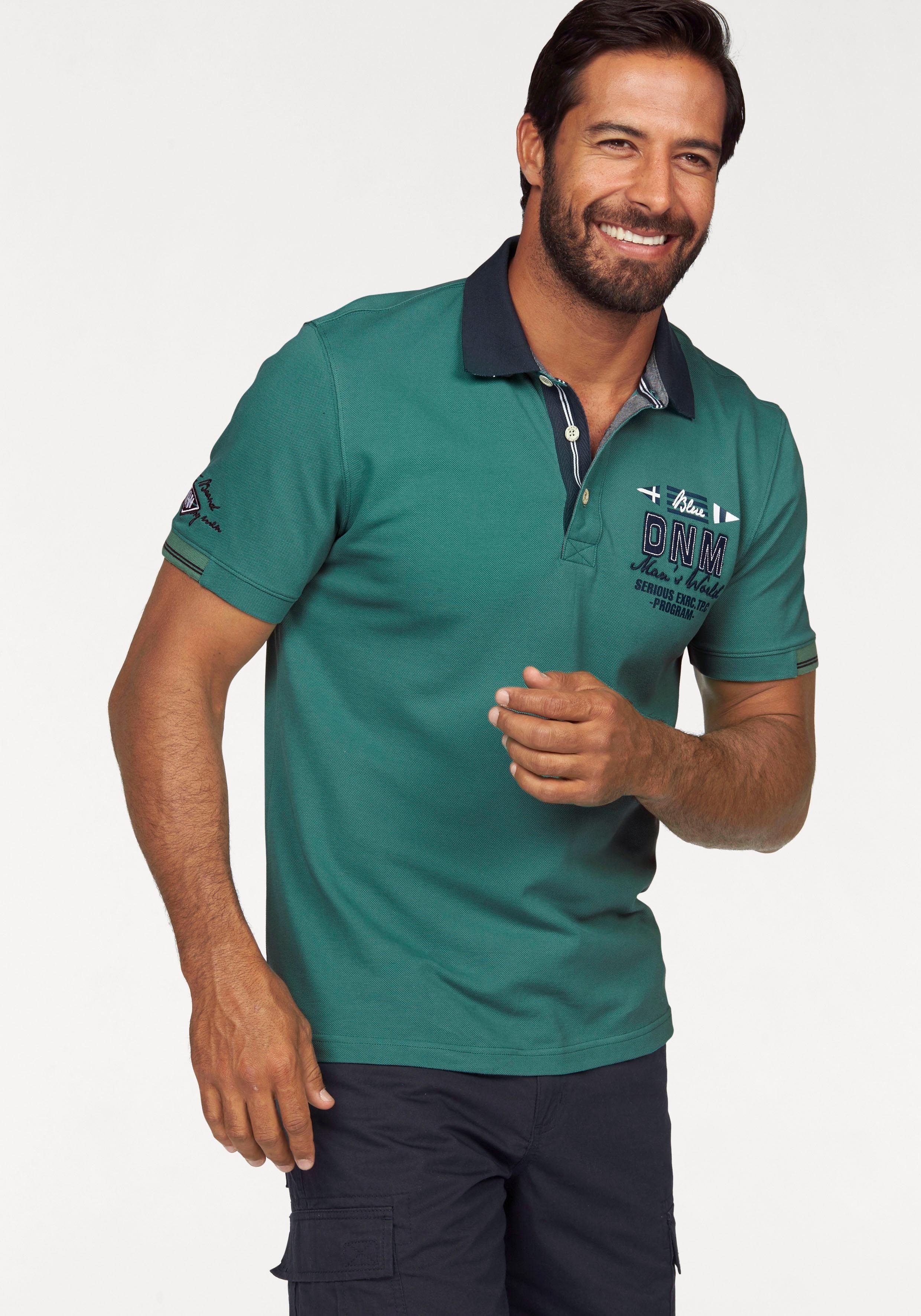 Man's World Poloshirt in piquékwaliteit met contrasterende kraag