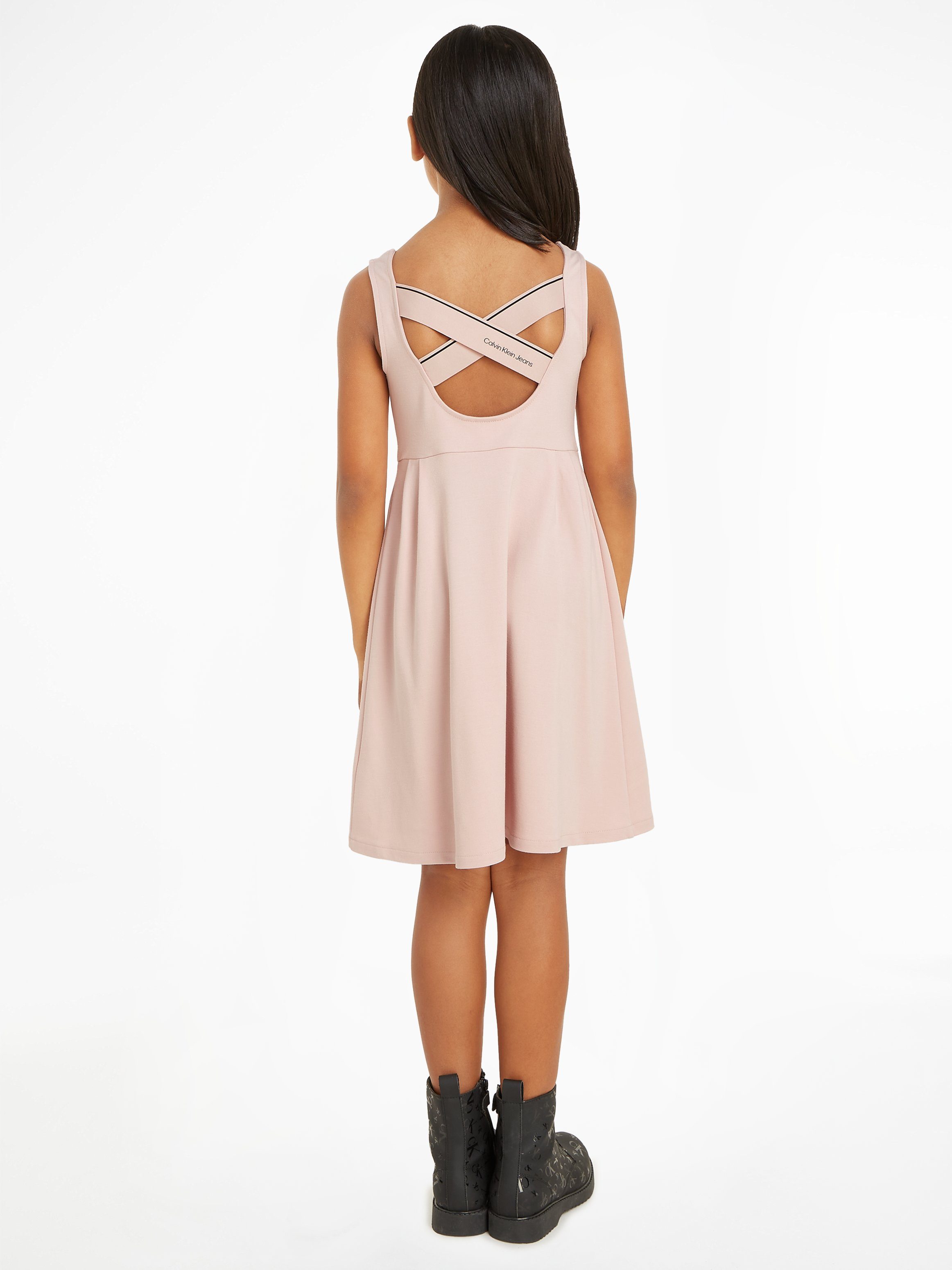 Calvin Klein Skaterjurk BACK LOGO TAPE FIT FLARE DRESS