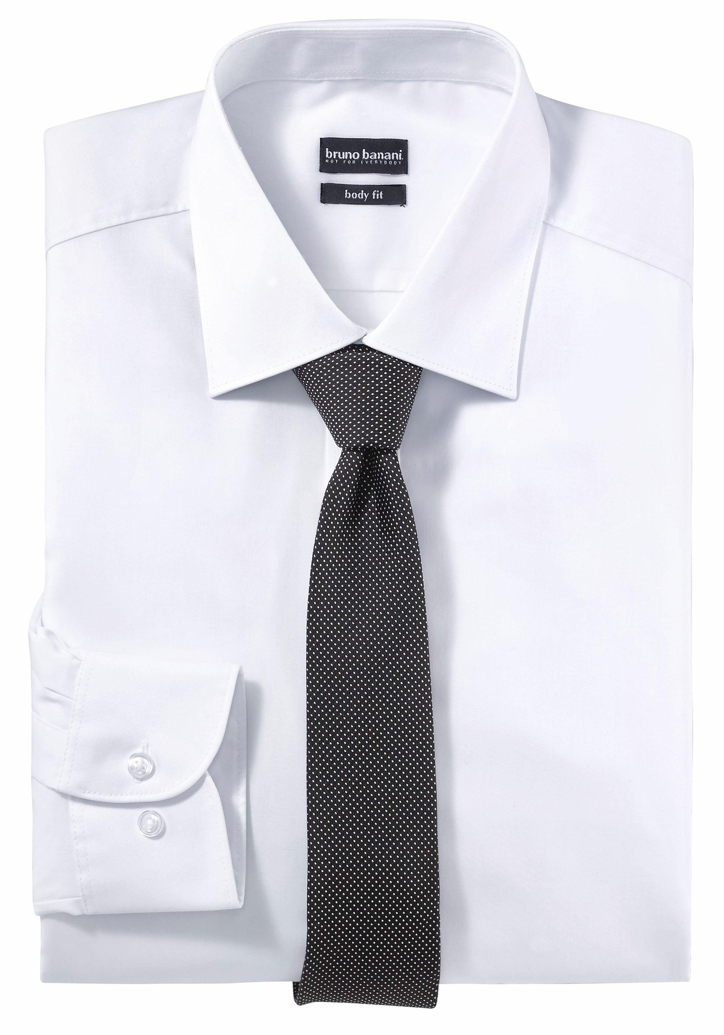 Bruno Banani Overhemd met lange mouwen Slim fit Vormvast door aandeel elastaan