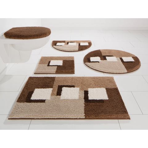Badmat, 3-delige set voor staand toilet, MY HOME, »Ada«, hoogte 21 mm, antisliprug