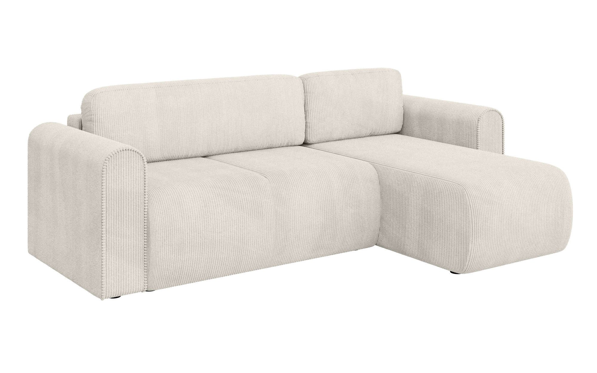 INOSIGN Hoekbank Zacharia optioneel slaapbank met opbergruimte, B/D/H 250/166/86 cm L-vorm met golfondersteuning, recamière aan beide zijden te monteren