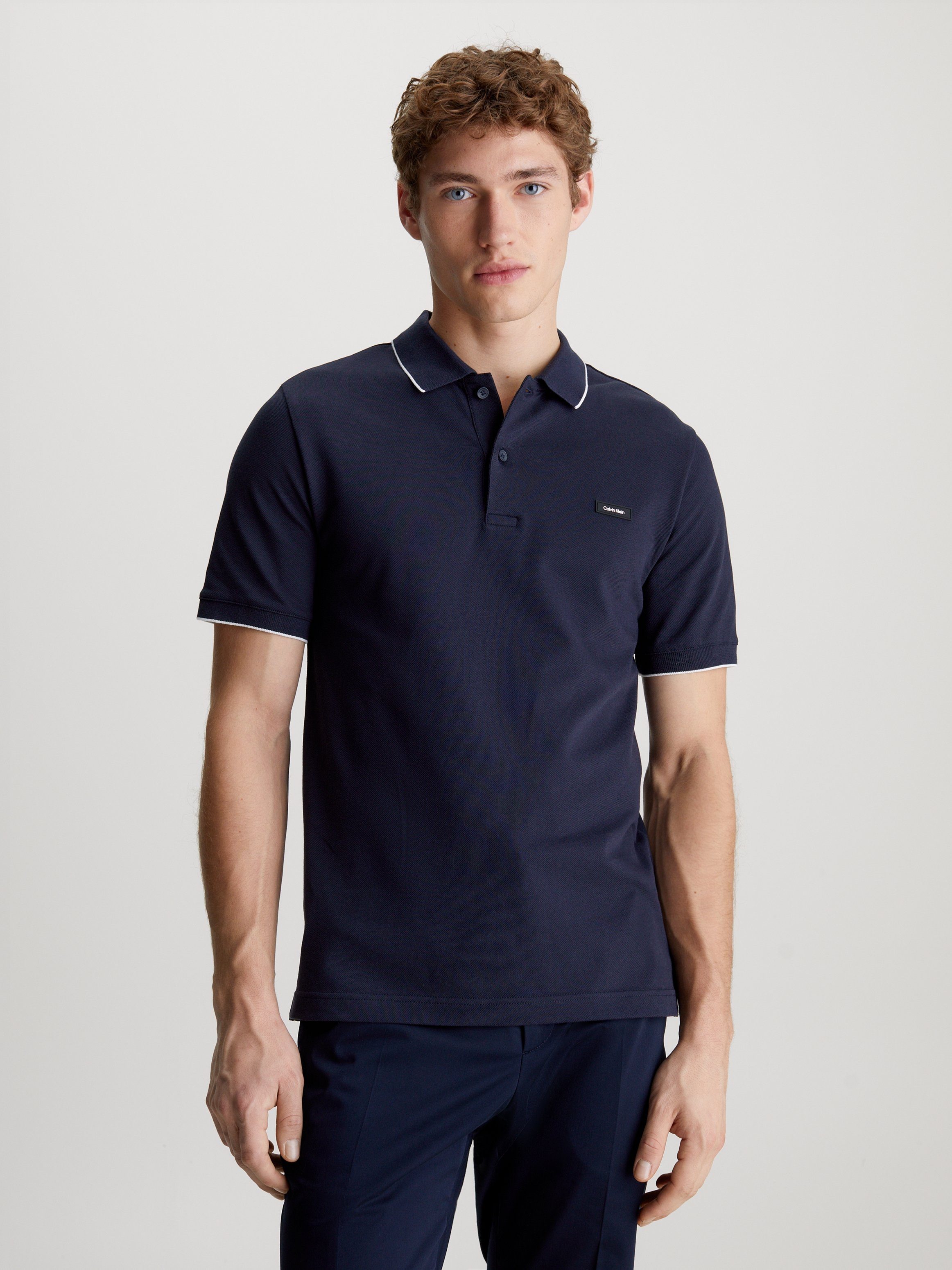 Calvin Klein Poloshirt STRETCH PIQUE TIPPING POLO