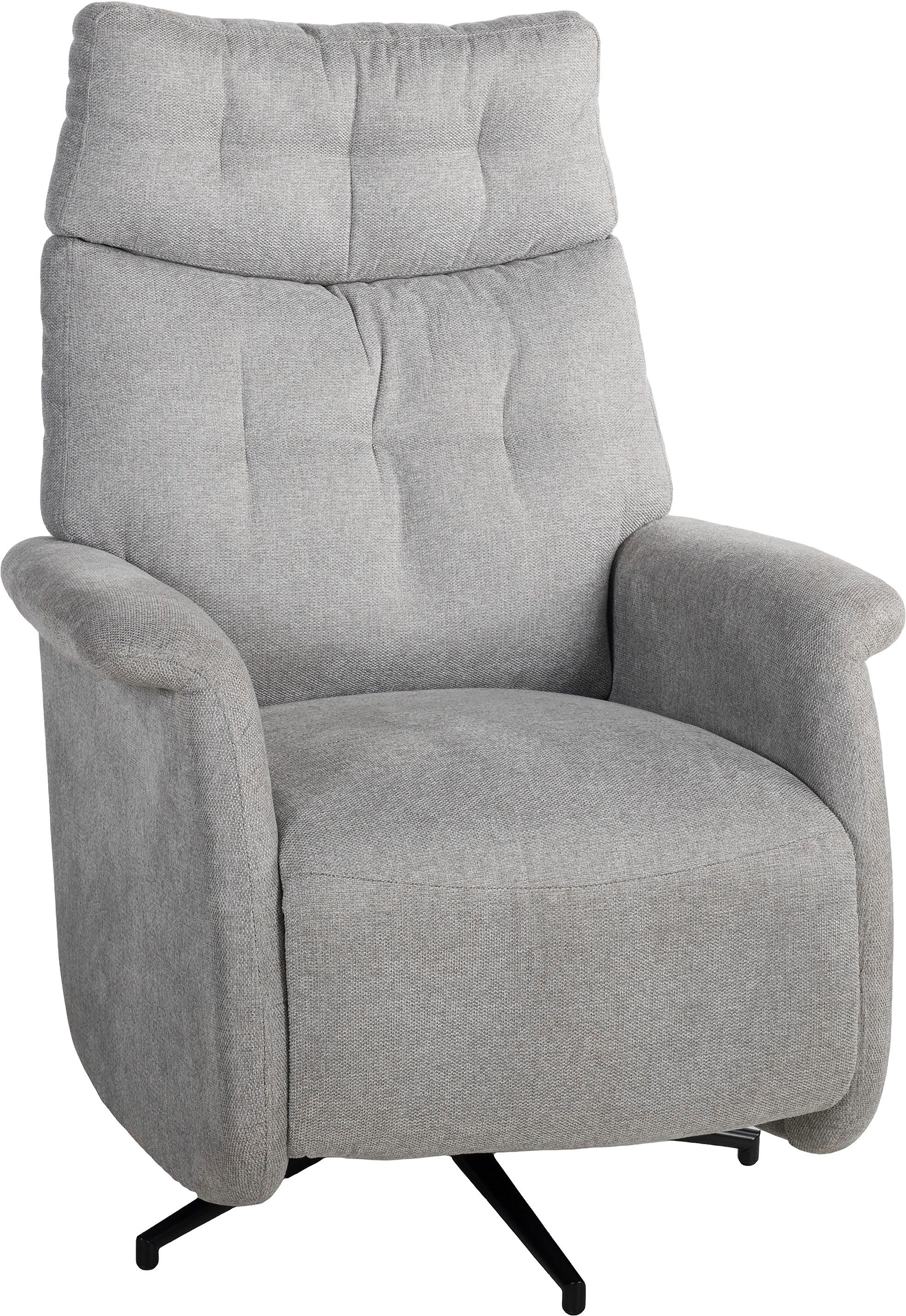 Duo Collection Relaxfauteuil Peralta geïntegreerde voetensteun, staal golfondersteuning, 115 kg, 360° draaibaar (1 stuk)
