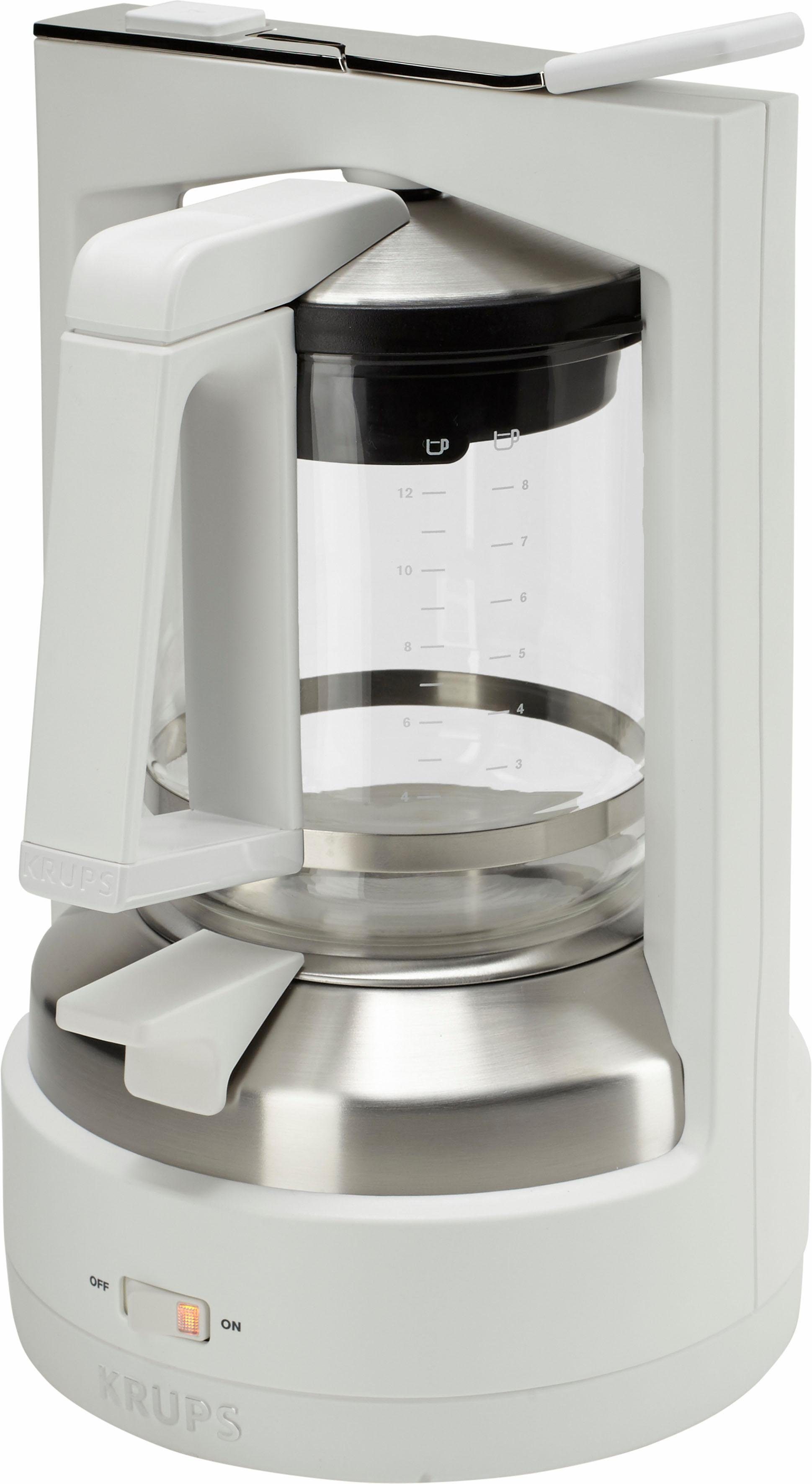 KRUPS koffiezetapparaat met druksysteem KM4682 T 8.2, wit-edelstaal