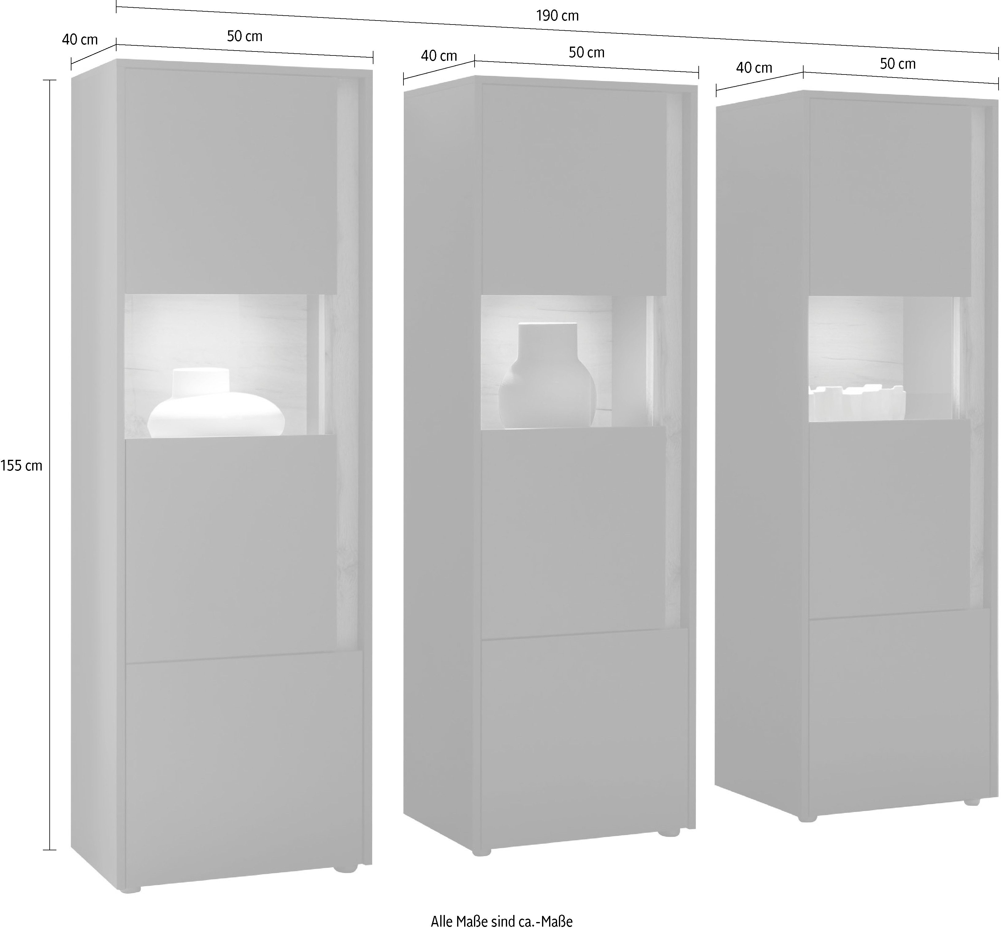 INOSIGN Wandmeubel City/Giron Hoogte ca. 155 cm (set, 3-delig)