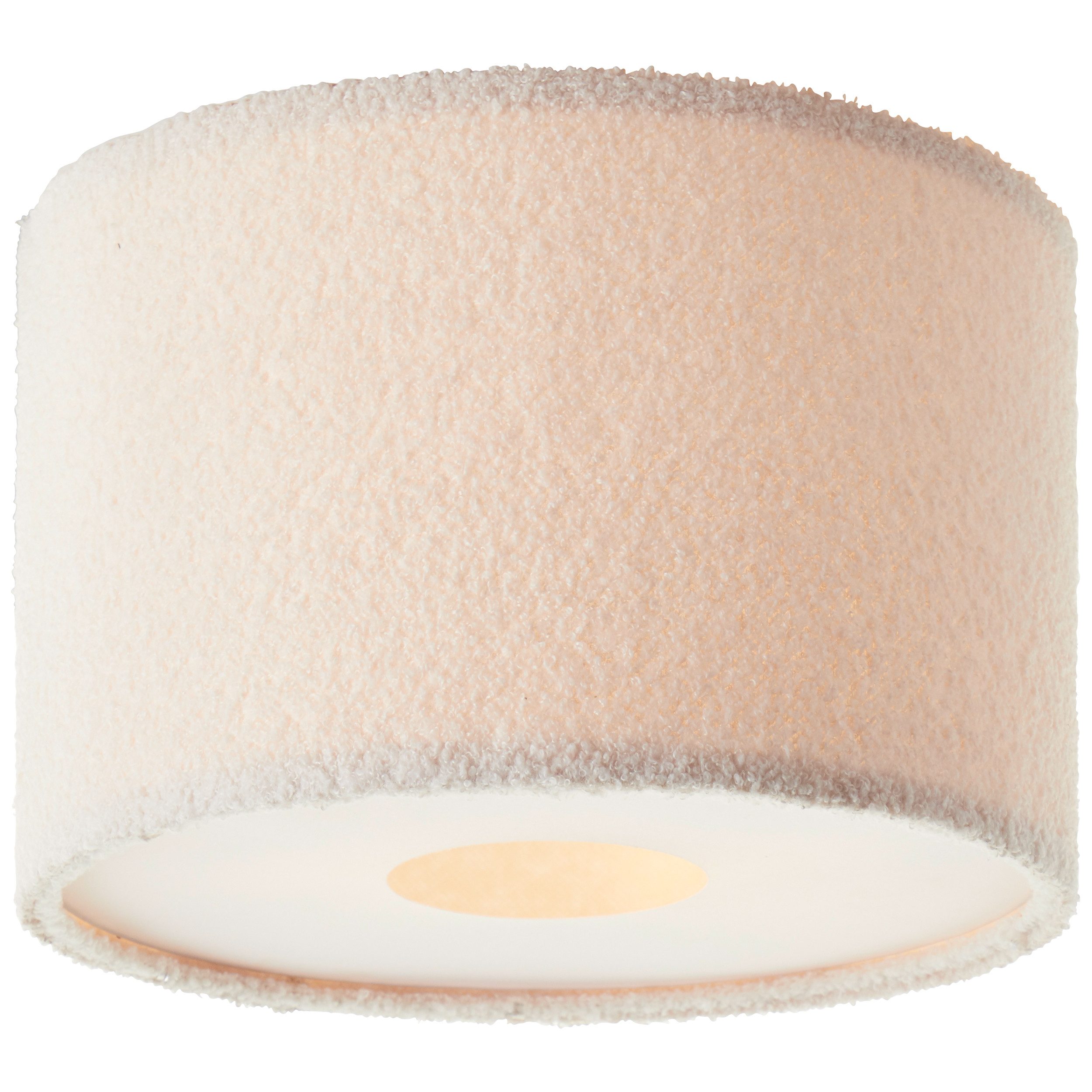 Brilliant Leuchten Plafondlamp Teddy zachte teddy stof, 24 x 35 cm, 2 x e27, textiel, beige