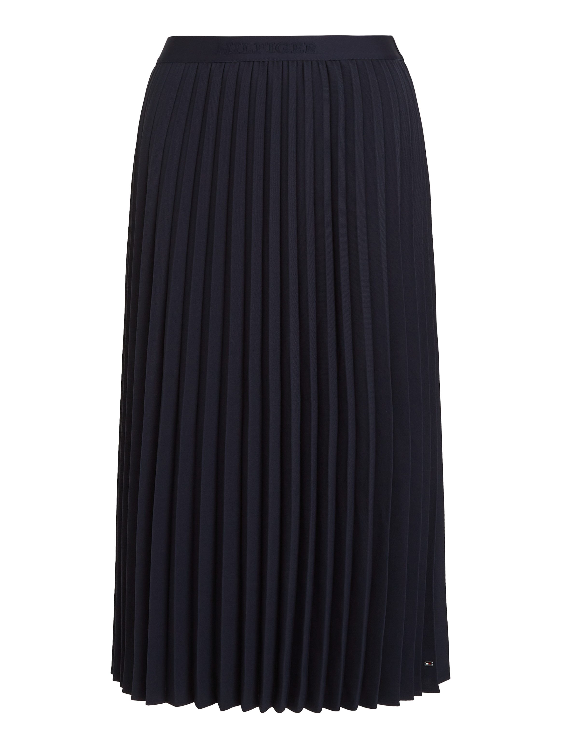 Tommy Hilfiger Plissérok FLUID TWILL PLEATED MIDI SKIRT