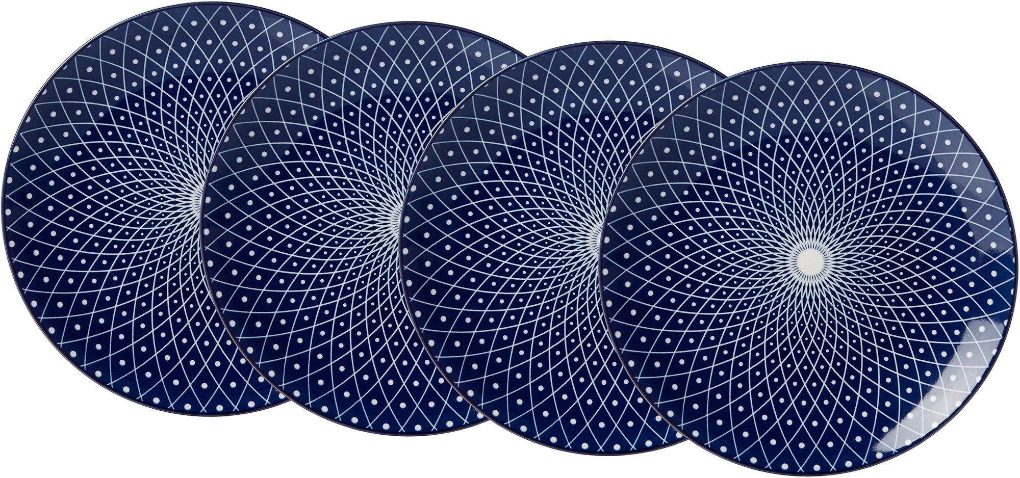 Ritzenhoff & Breker Ontbijtbordje ROYAL REIKO (set, 4-delig) borden blauw