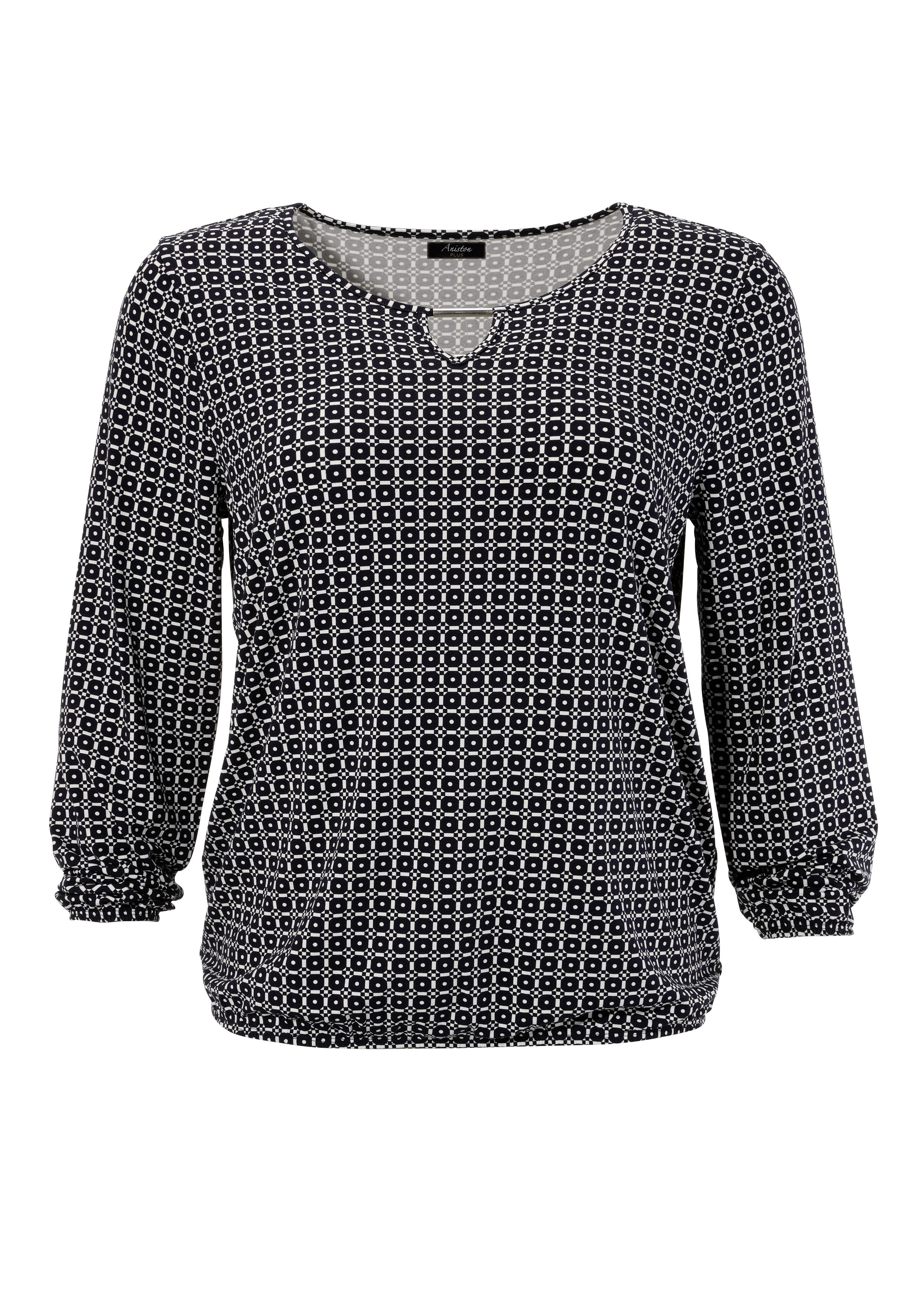 Aniston PLUS Shirt met lange mouwen met grafische all-over print