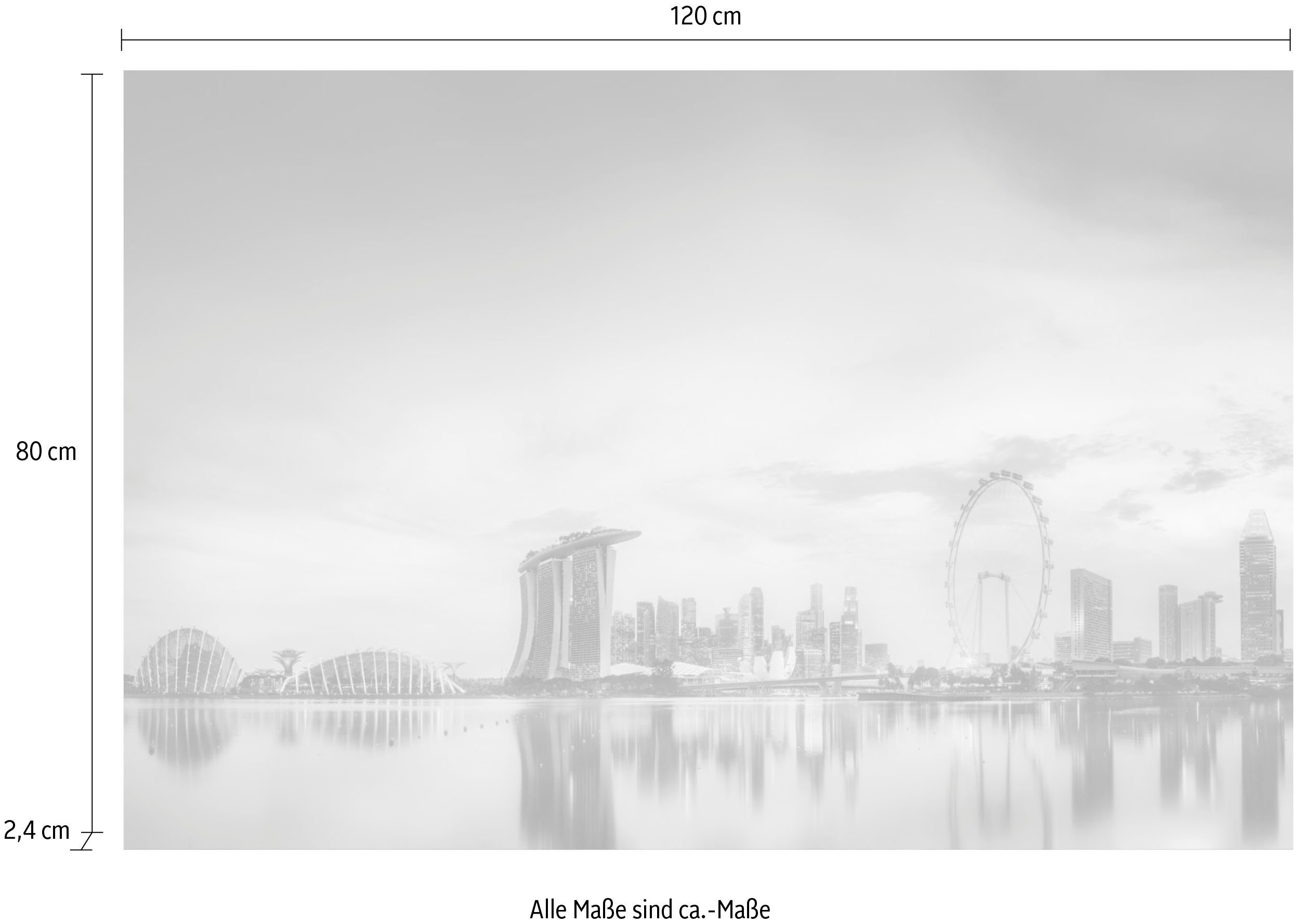 queence Artprint op acrylglas Skyline Fine Art-print in galeriekwaliteit