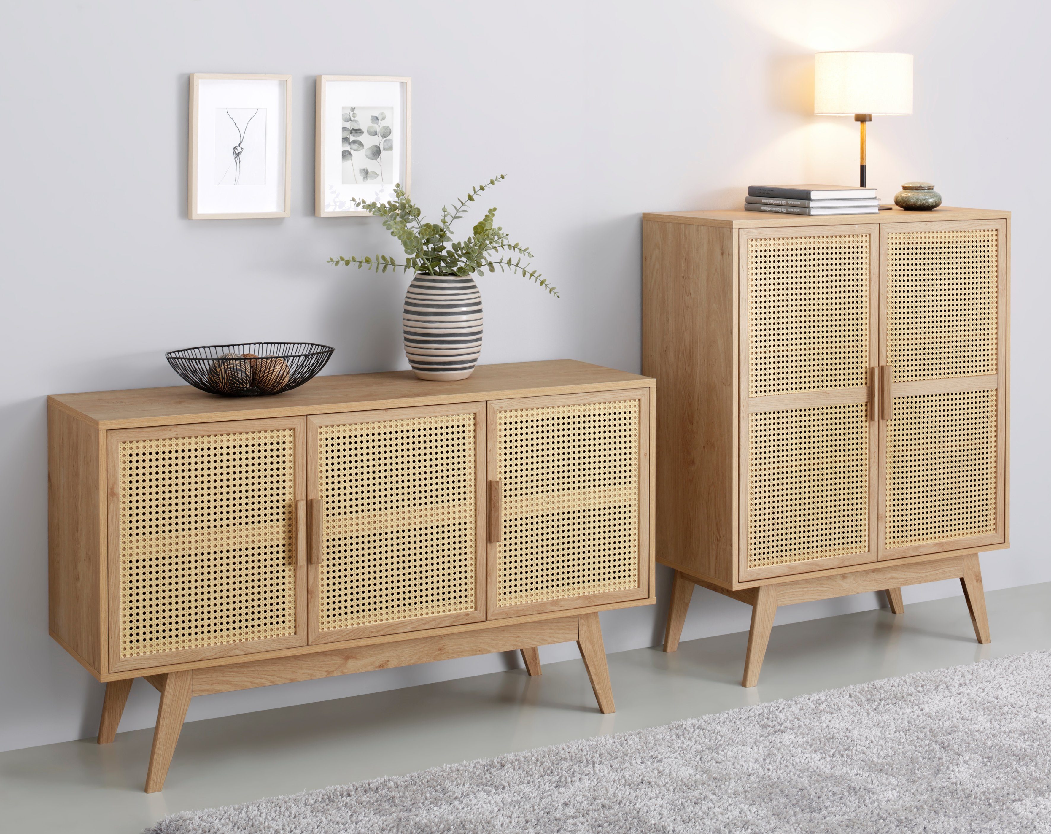 Home affaire Kast Bridget Commode, vaste en verstelbare planken, breedte 87cm, hoogte 110cm