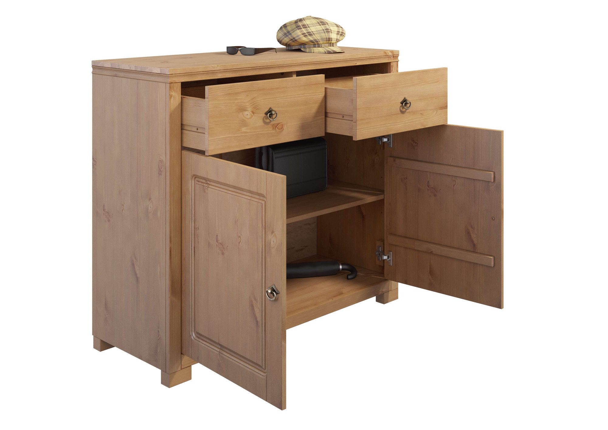Home affaire Kast Gotland van massief grenen, met 2 lades, fsc®, breedte 102 cm