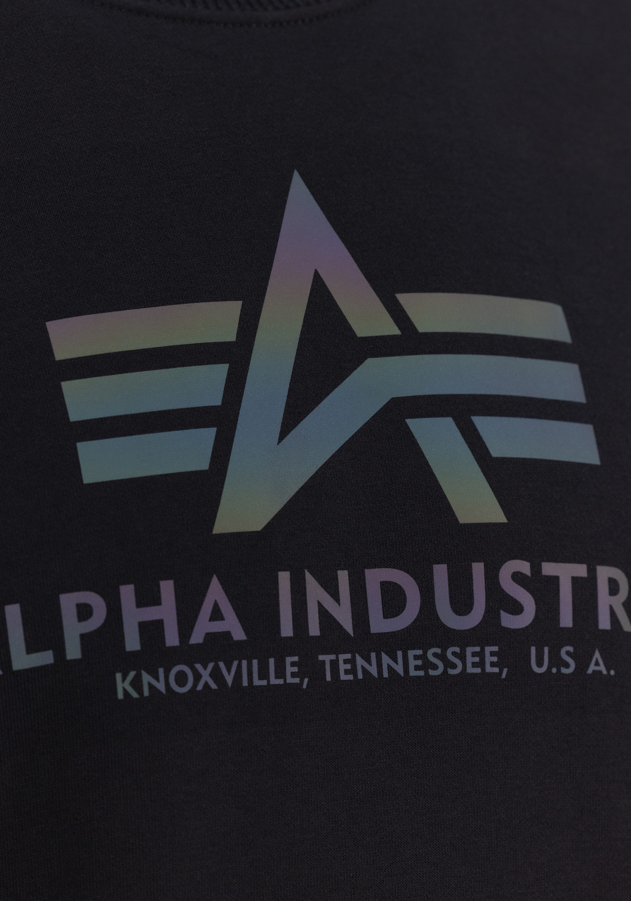 Alpha Industries Sweater Basic Sweatshirt Rainbow Refl. Print Big Logo
