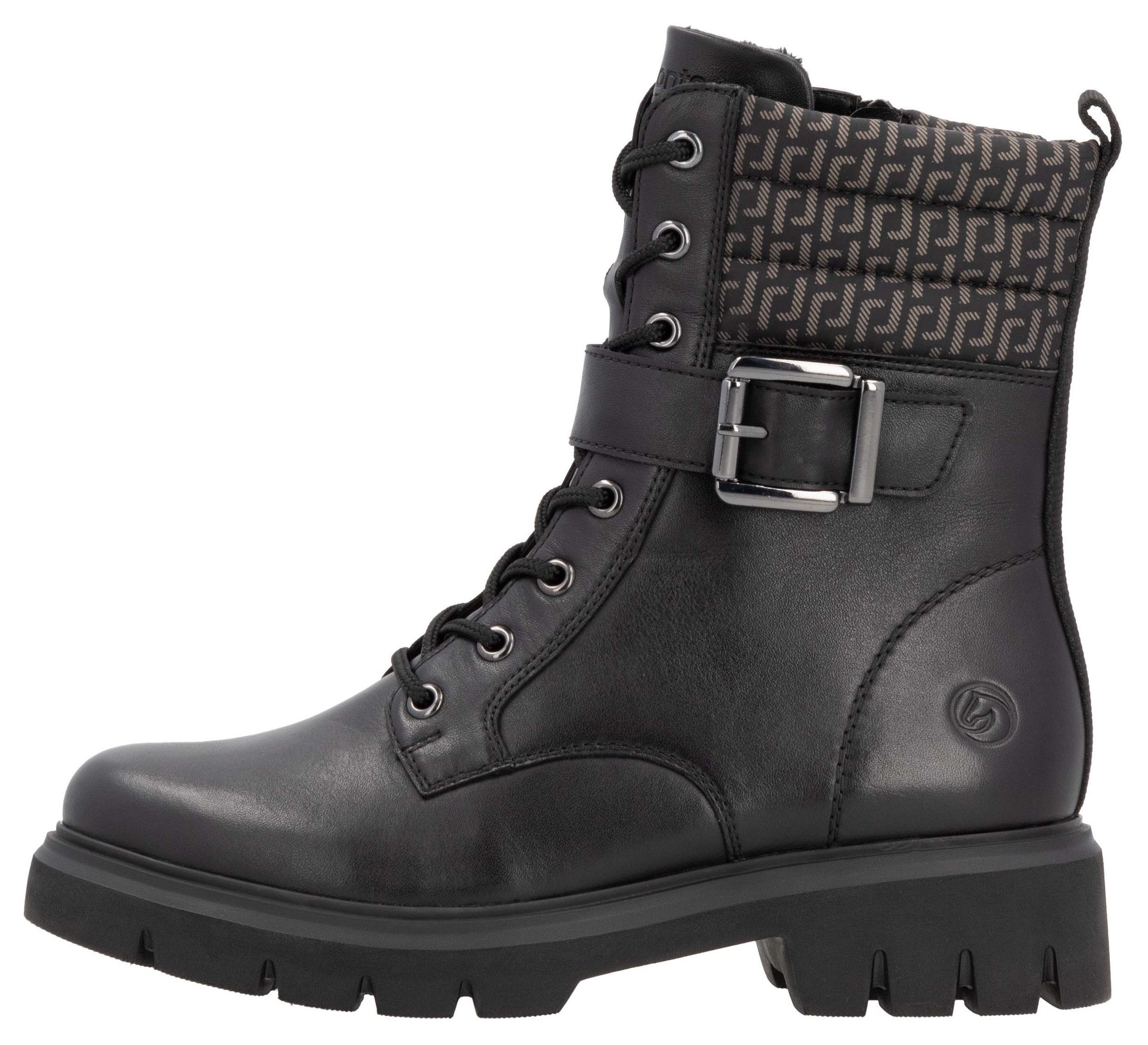 Remonte Winterlaarsjes hakken, winterlaarzen, veterschoenen met binnenrits