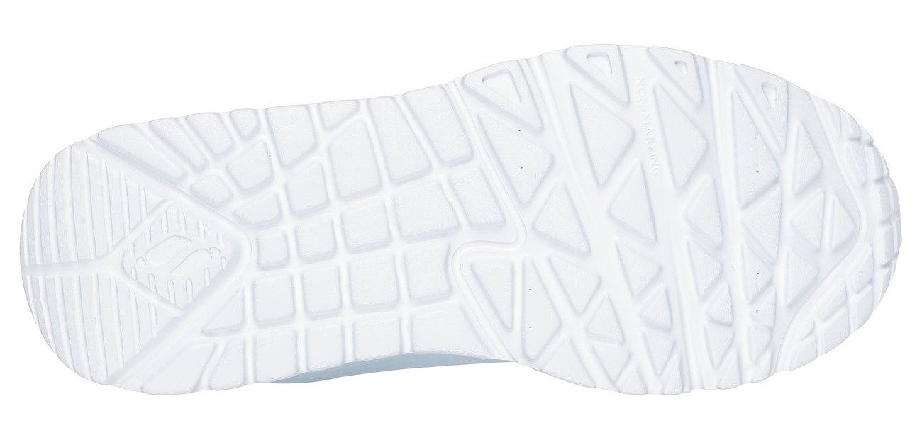 Skechers Sneakers UNO LITE , veterschoenen, plateausneaker met metallic, maat sjabloon om te downloaden