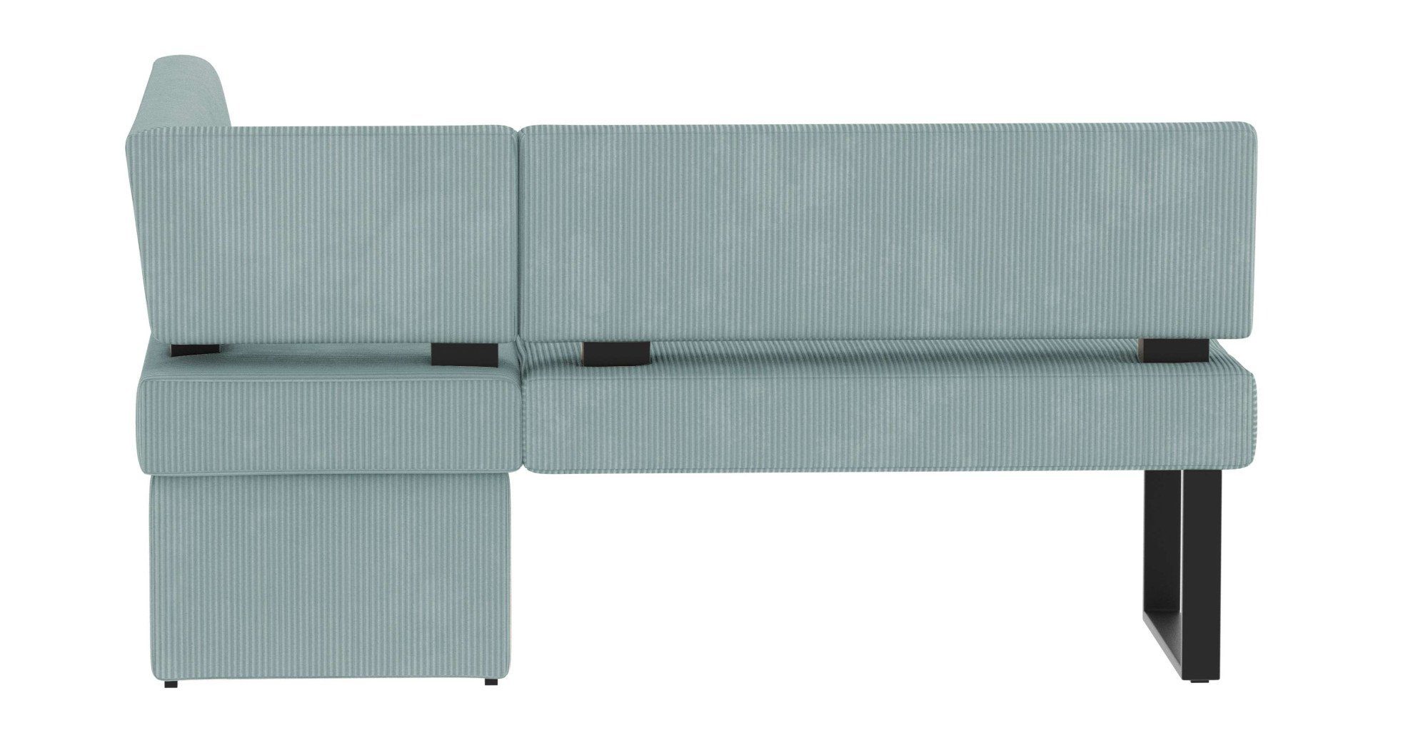 Home affaire Eethoek Oliver Hoekbank met golfvering in de zitting, tafel massief eiken (set, 4-delig)