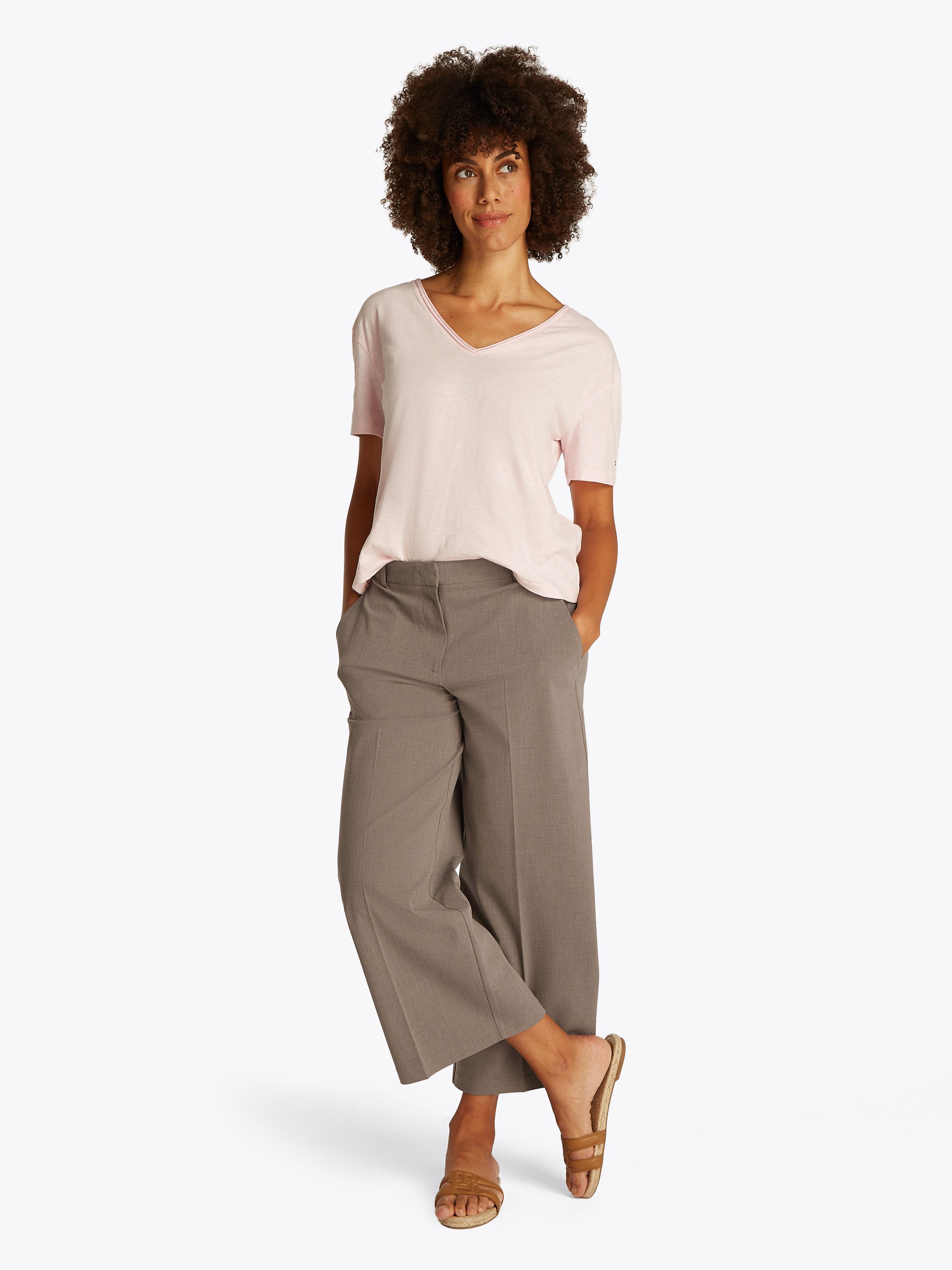 Tommy Hilfiger Geweven broek Low Normal Waist Bi-Stretch Riemlus, elastisch, onderhoudsvriendelijk kreukvrij, business casual